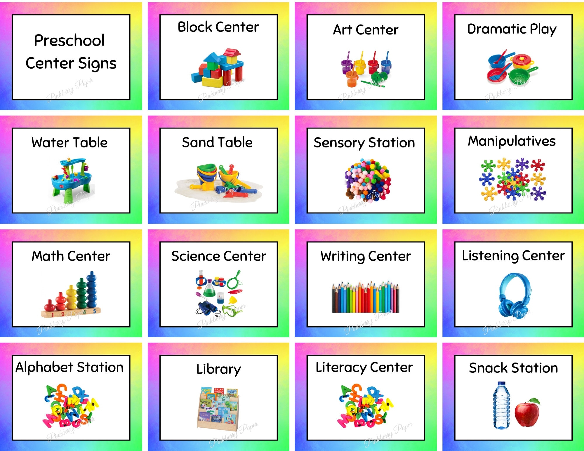 Rainbow Preschool Center Signs Set Of 15 Printable Classroom Labels Instant Download Etsy UK Rainbow Preschool Center Signs Set Of 15 Printable Classroom Labels Instant Download Etsy UK