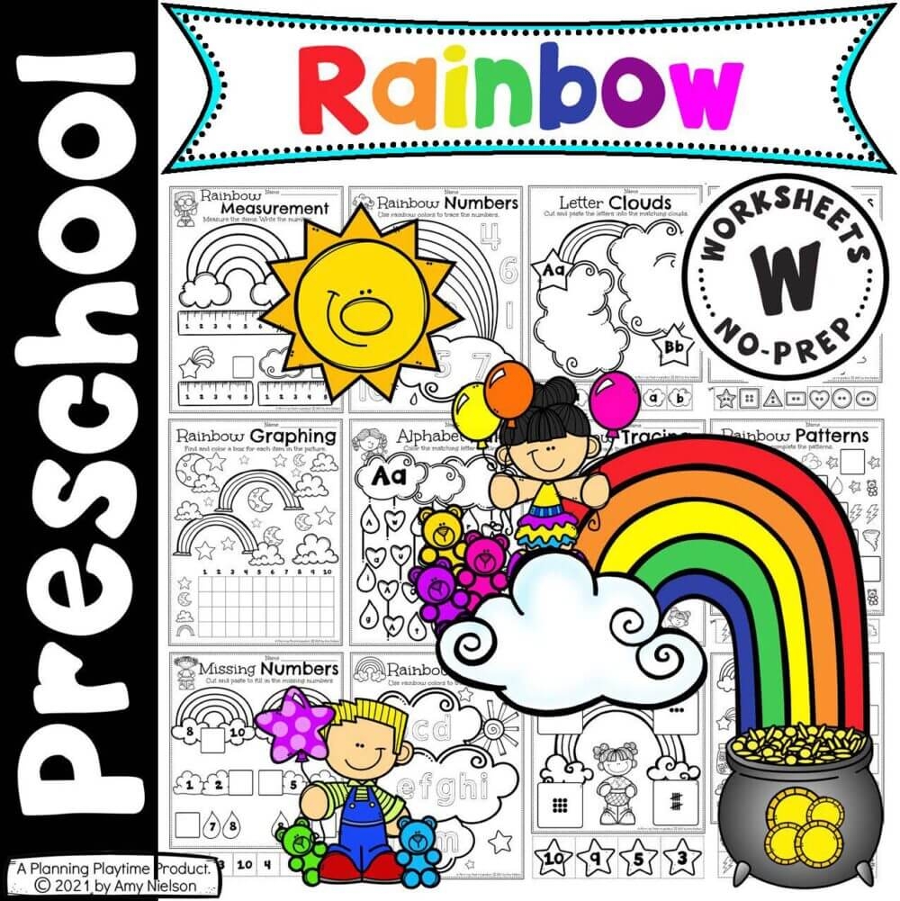 Rainbow Worksheets For Preschool Planning Playtime
