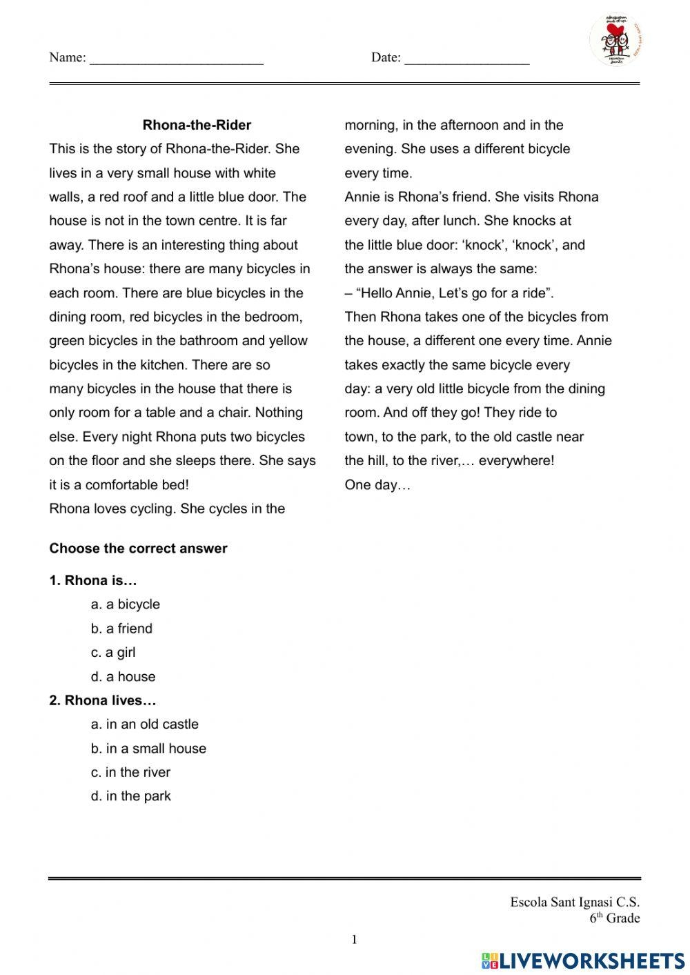 Reading Comprehension Online Exercise For Grade 6 Live Worksheets Worksheets Library Reading Comprehension Online Exercise For Grade 6 Live Worksheets Worksheets Library