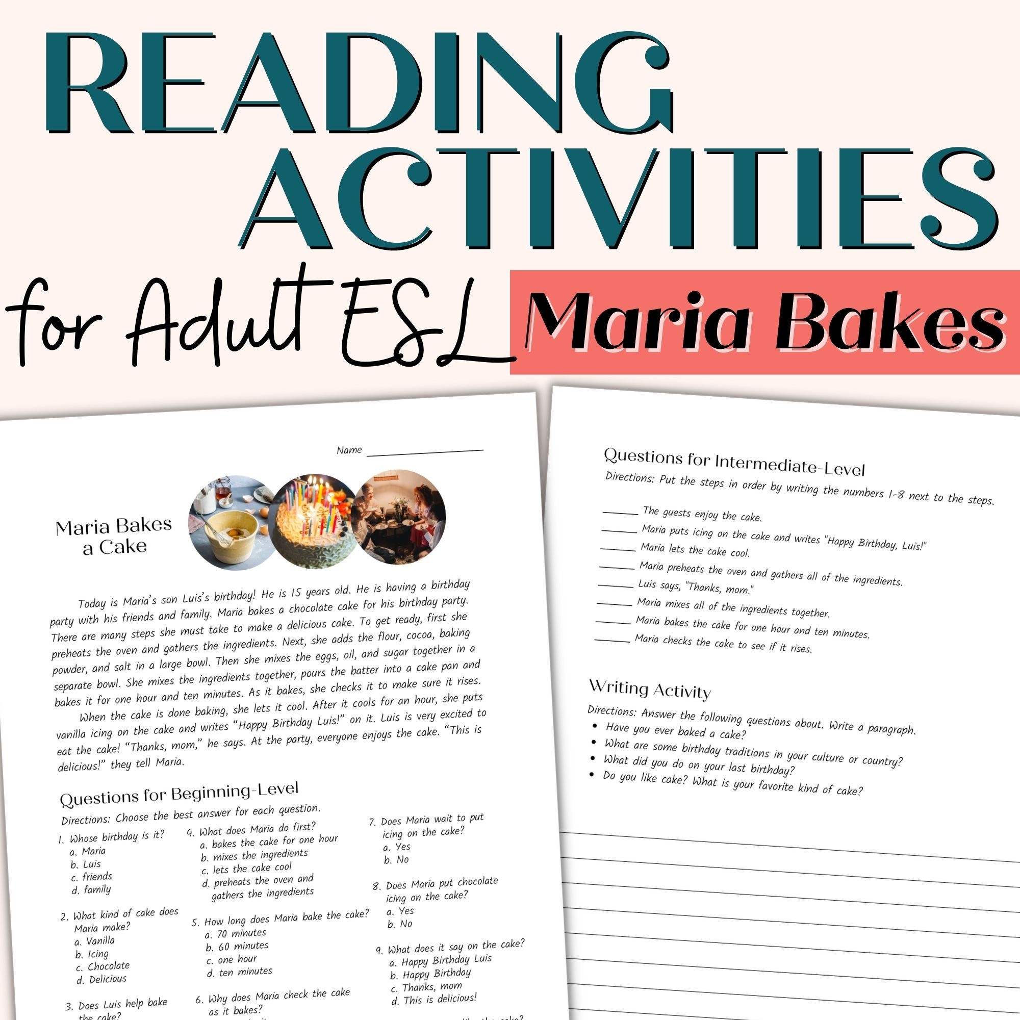 Reading Comprehension Passage And Activities For Beginner And Intermediate Adult ESL Maria Goes Shopping Classful Reading Comprehension Passage And Activities For Beginner And Intermediate Adult ESL Maria Goes Shopping Classful