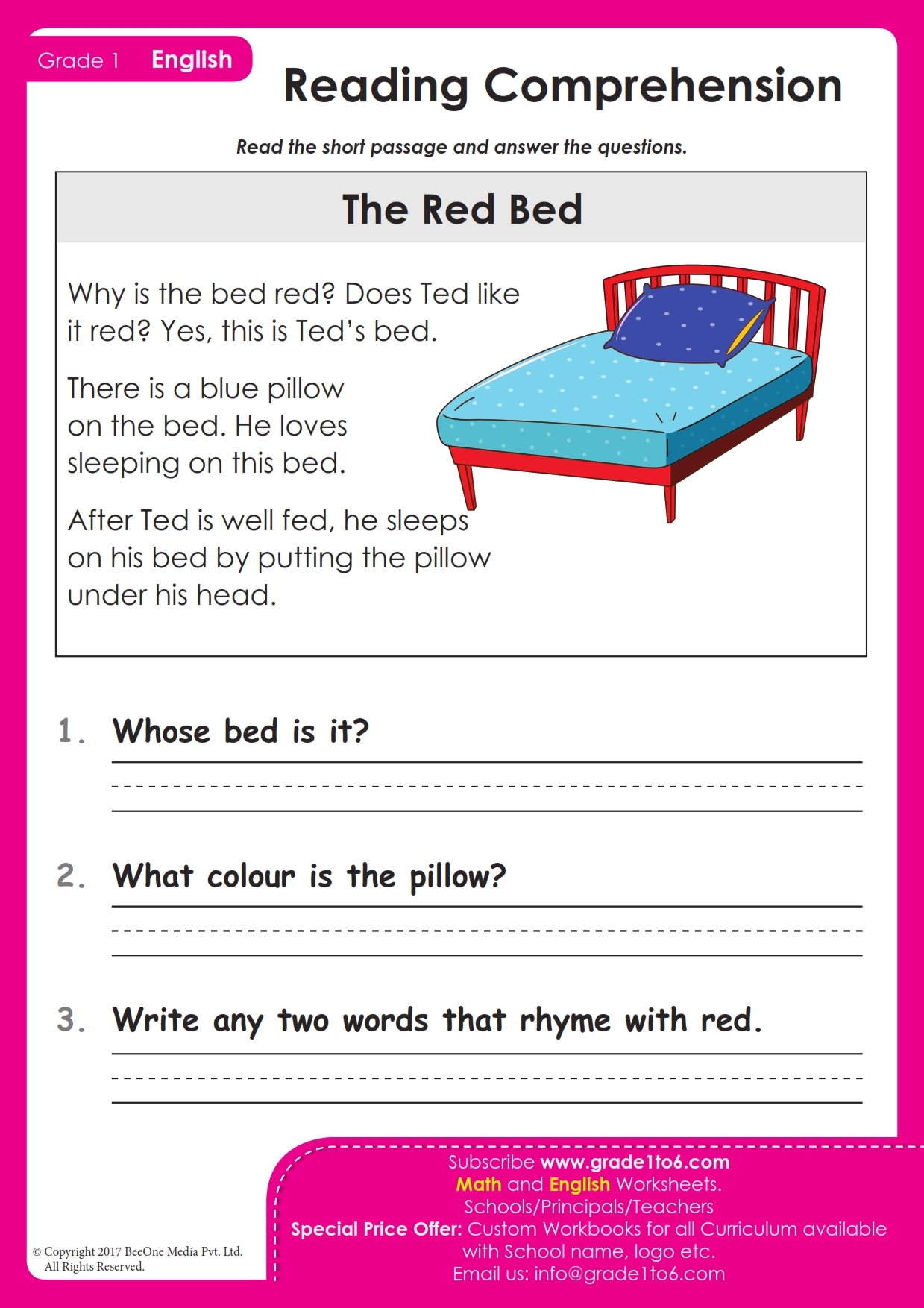 Reading Comprehension Workbook For KS1 Grade 1 Teaching Resources Reading Comprehension Workbook For KS1 Grade 1 Teaching Resources