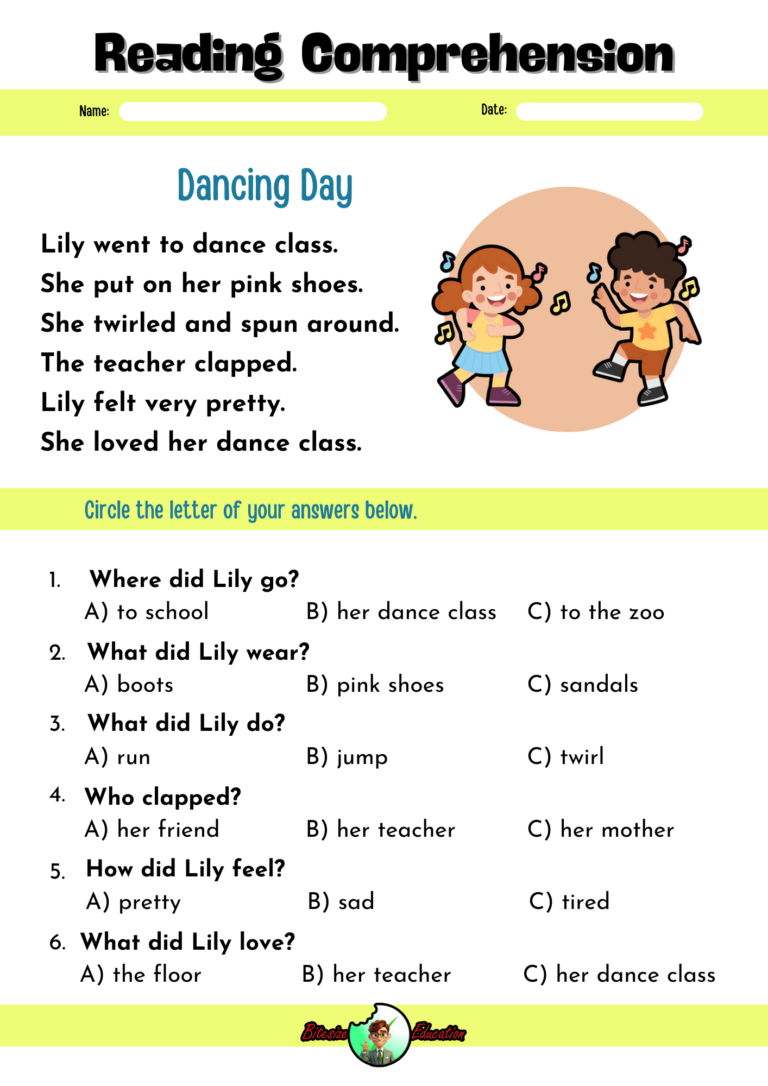 Reading Comprehension Year 1 Everyday Activities Teaching Resources