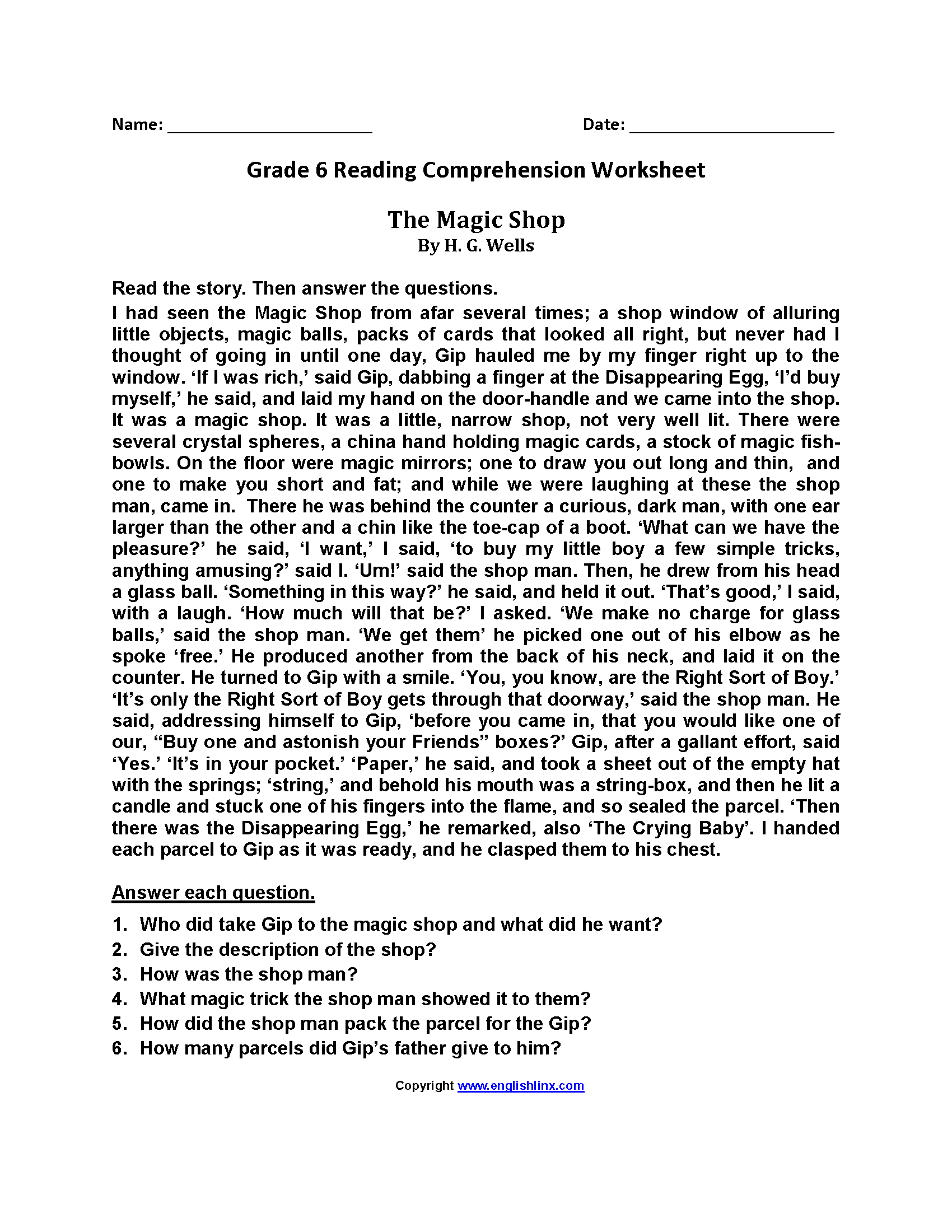 Reading Worksheets Sixth Grade Reading Worksheets Reading Worksheets Sixth Grade Reading Worksheets