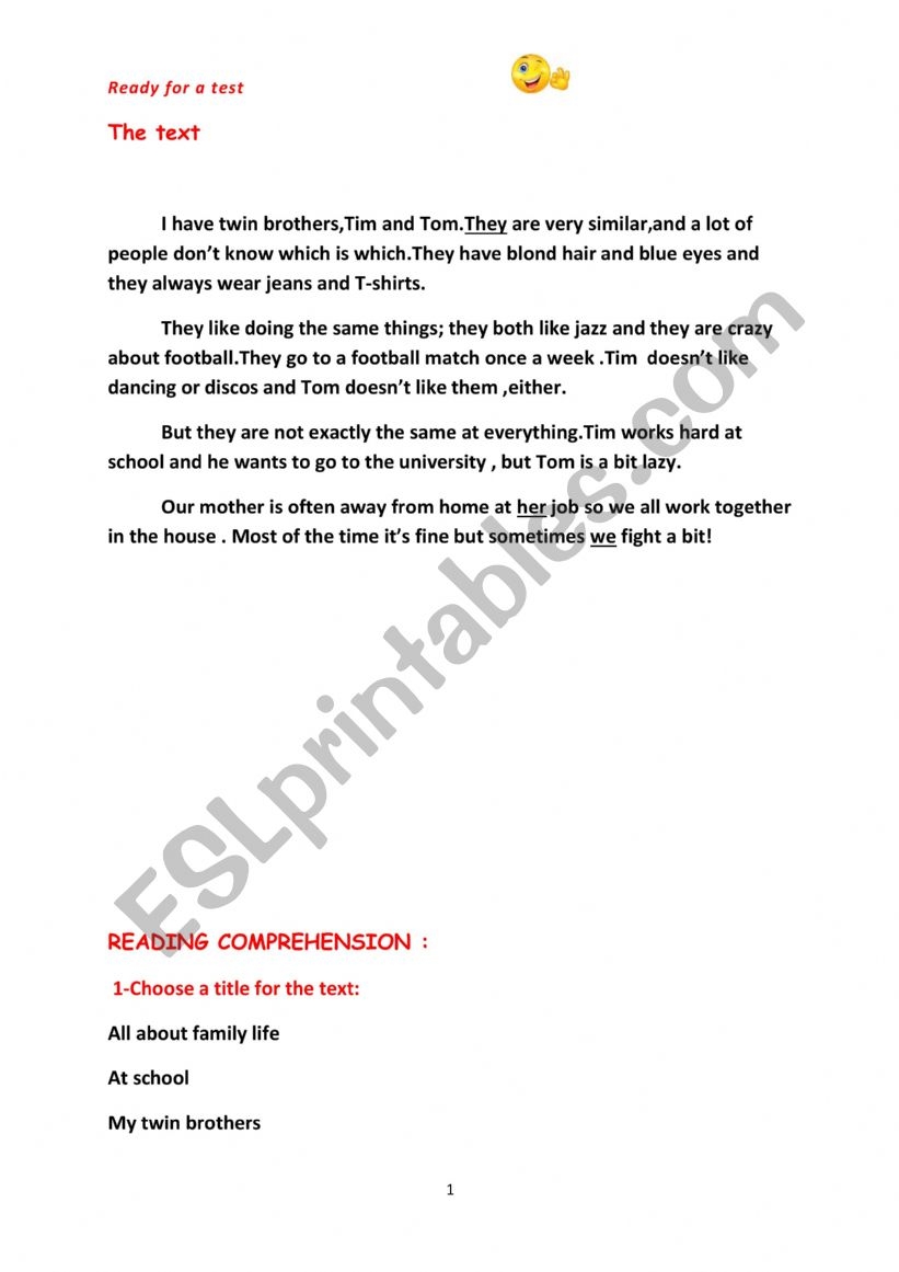 Year 1 Reading Comprehension Worksheets Tes Year 1 Reading Comprehension Worksheets Tes