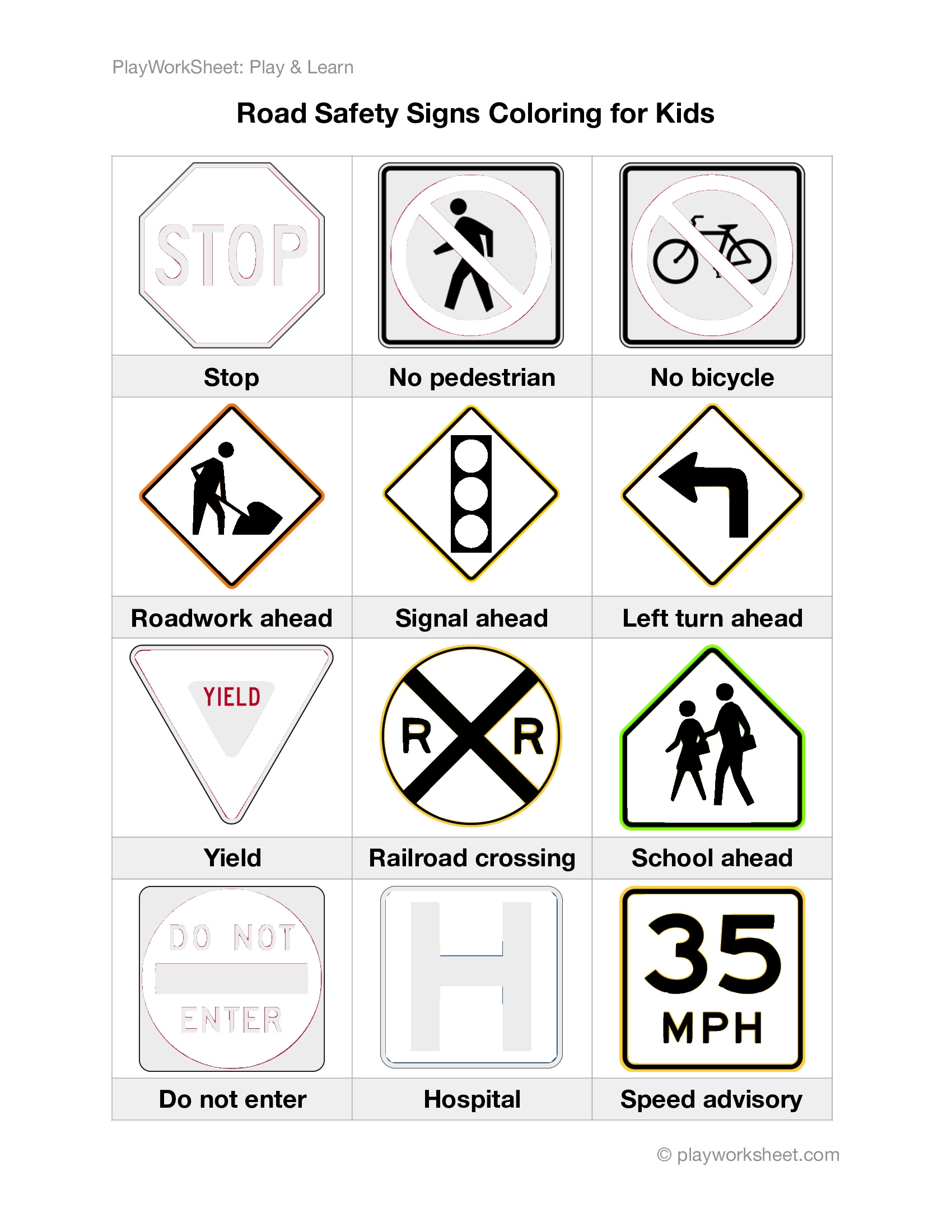 Free Printable Worksheets Safety Signs Free Printable Worksheets Safety Signs