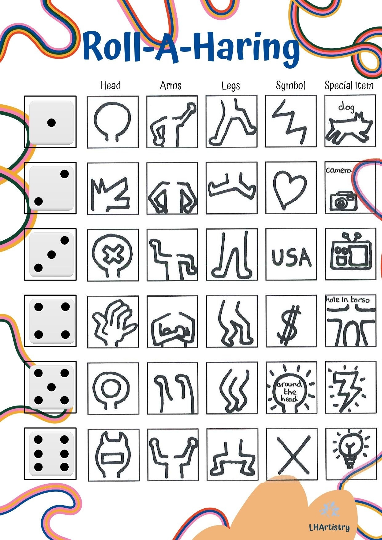 Roll a haring Art Resource Etsy