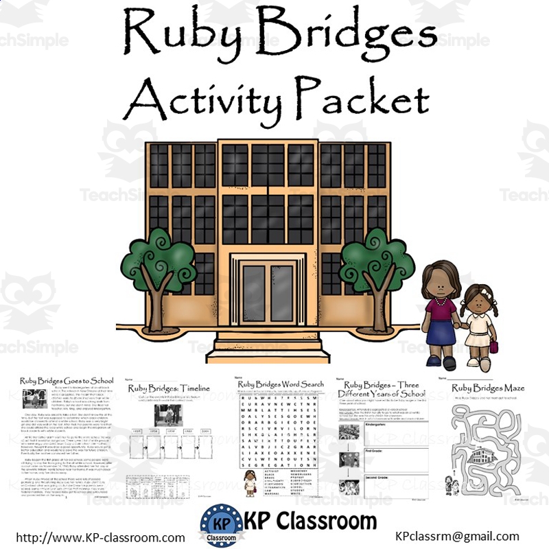Ruby Bridges Activity Packet And Worksheets Worksheets Library