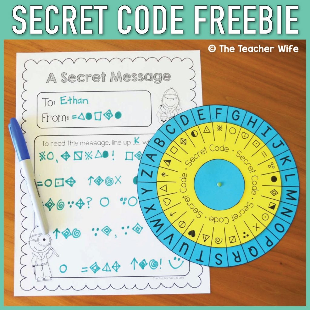 Secret Code Freebie The Teacher Wife Secret Code Freebie The Teacher Wife