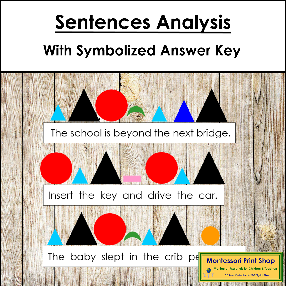 Sentences Analysis Symbolized Answer Key Montessori Grammar Parts Of Speech Made By Teachers