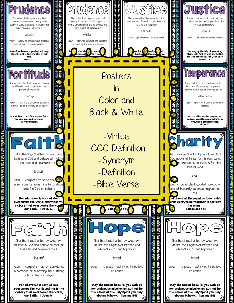 Seven Virtues Pack Catholic Classful Seven Virtues Pack Catholic Classful
