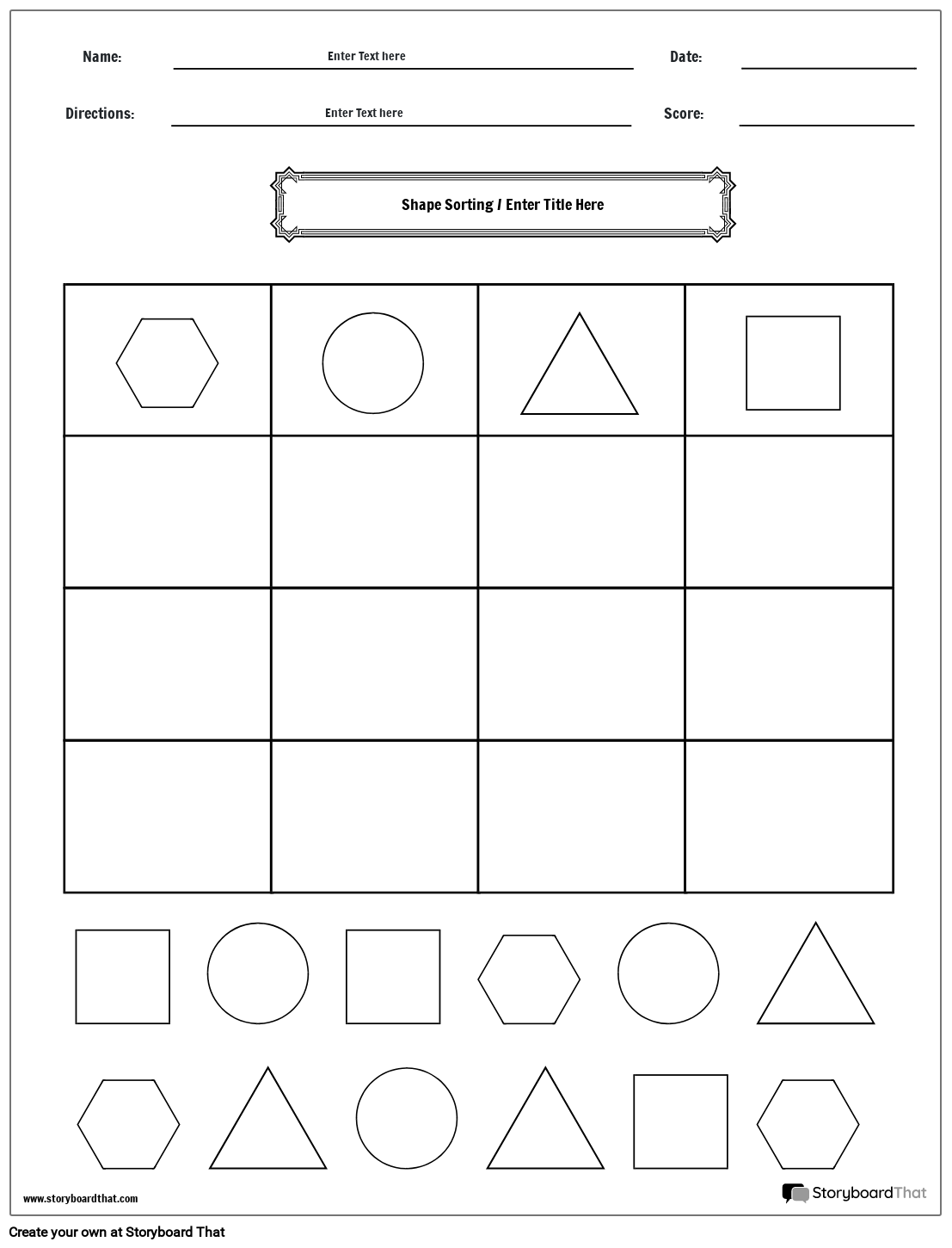 Printable Sorting Worksheets Printable Sorting Worksheets