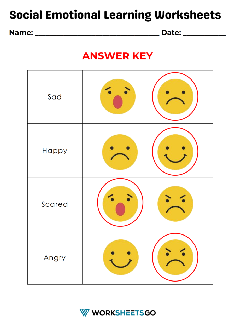 Social Emotional Learning Worksheets WorksheetsGO Social Emotional Learning Worksheets WorksheetsGO