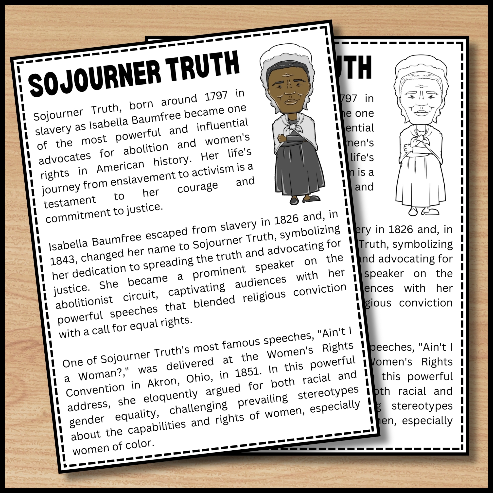 Sojourner Truth Reading Comprehension Passage U0026 Questions Black Sojourner Truth Reading Comprehension Passage U0026 Questions Black