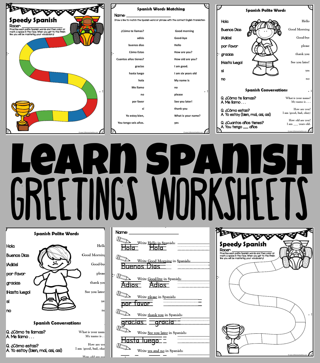 Spanish For Beginners FREE Greetings Worksheets Spanish For Beginners FREE Greetings Worksheets