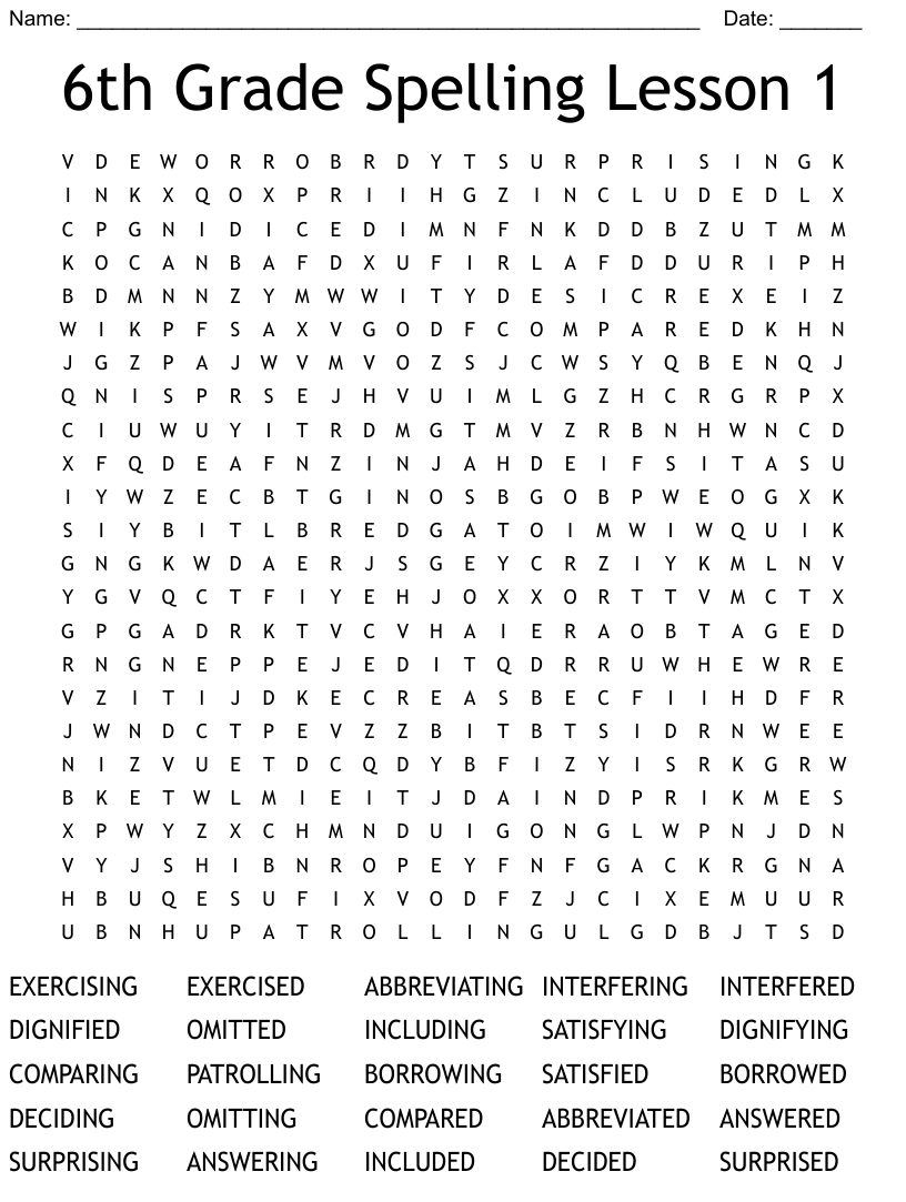 Spelling 6th Grade Suffixes able ible Worksheet For 6th Grade 