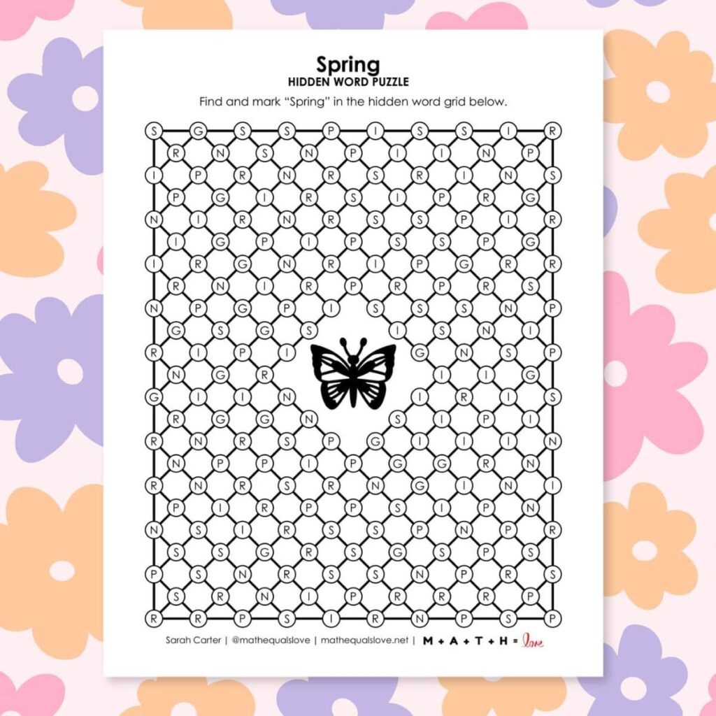 Hidden Springs Worksheets Printables
