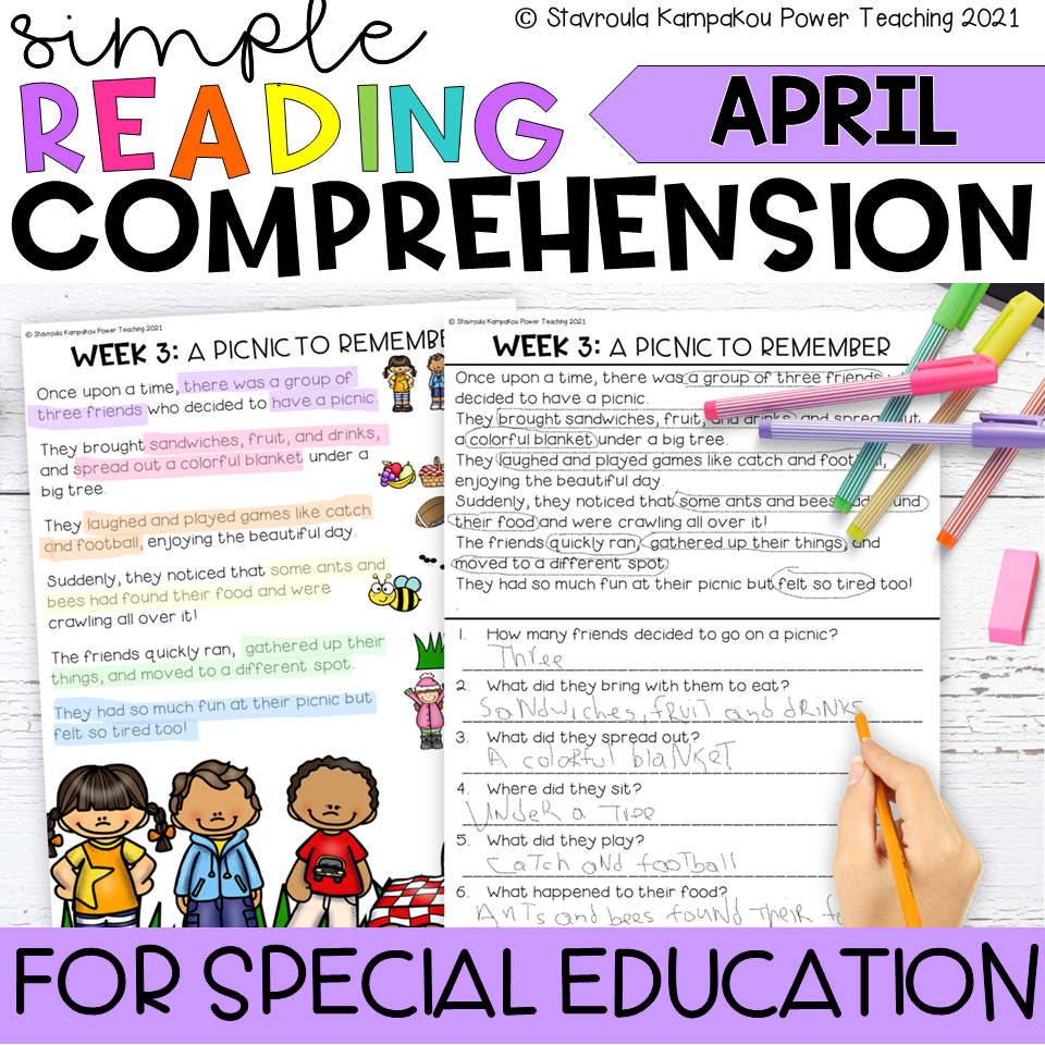 Spring Reading Comprehension Questions For Special Education April Made By Teachers Spring Reading Comprehension Questions For Special Education April Made By Teachers