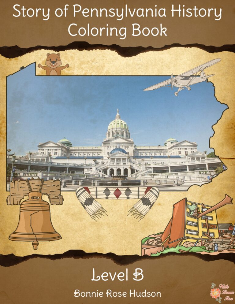 Story Of Pennsylvania History Coloring Book Level B