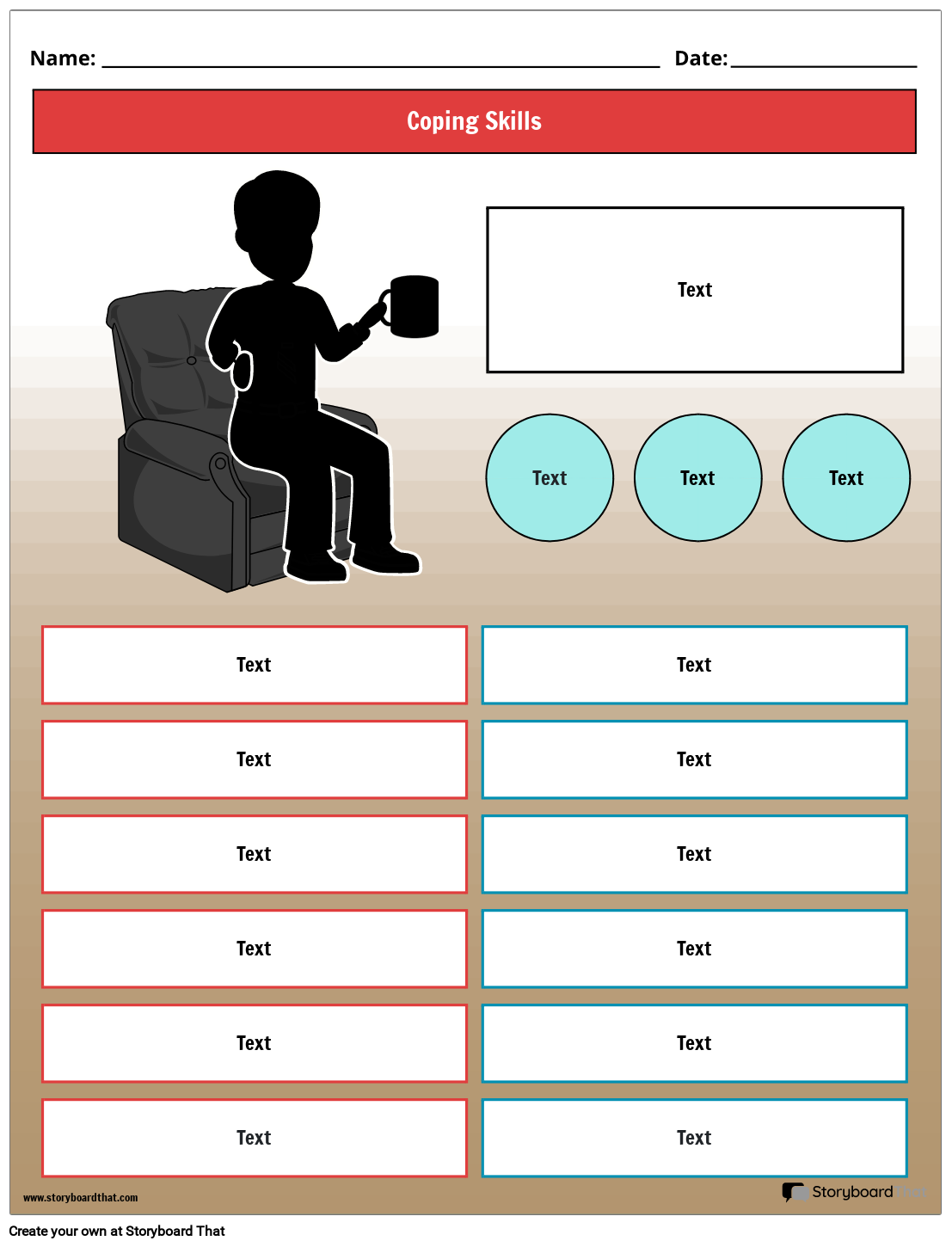 Storyboard That Free Coping Skills Worksheets For Kids