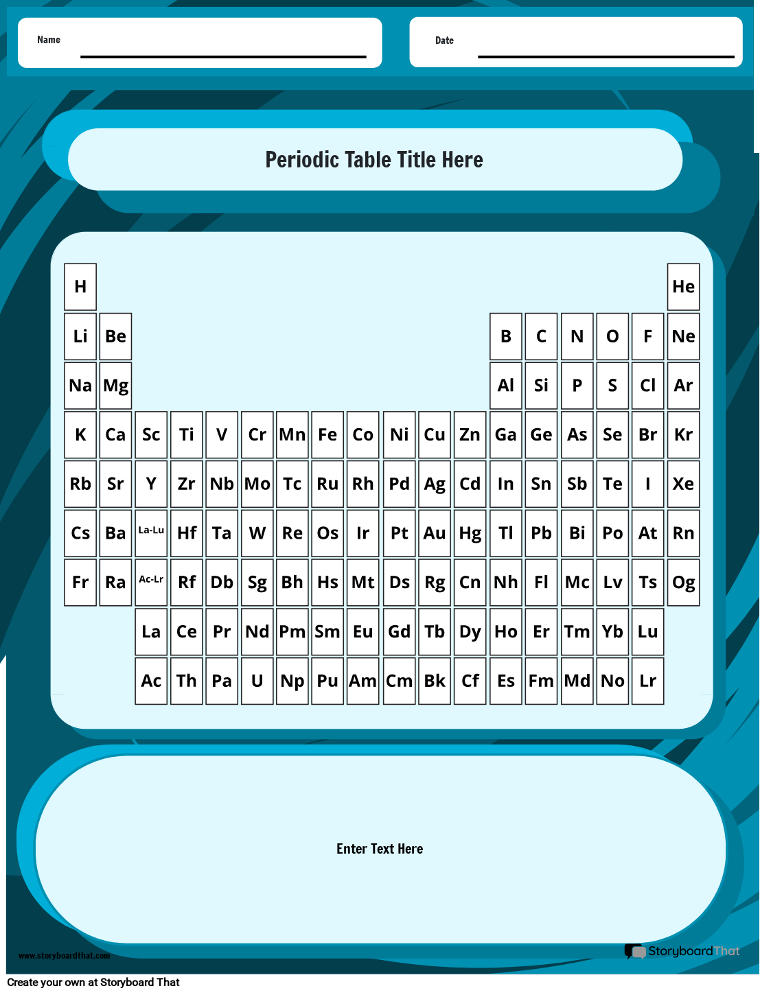 Storyboard That Periodic Table Worksheet Creator Storyboard That Periodic Table Worksheet Creator