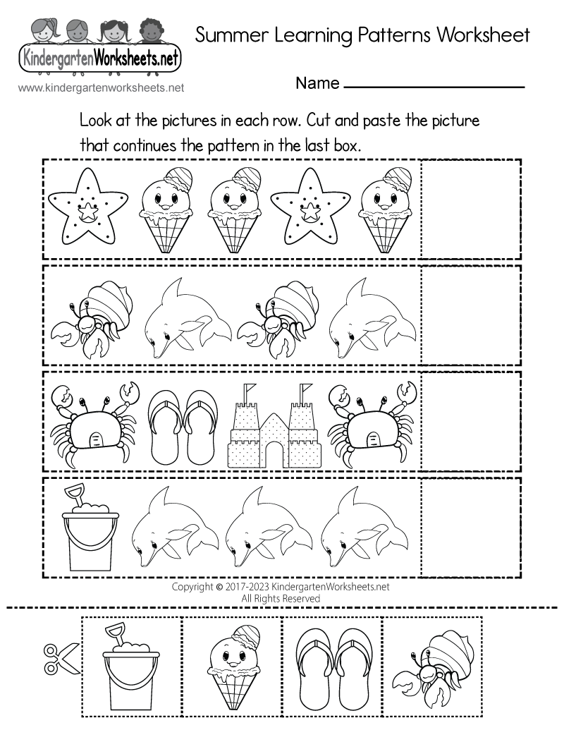 Summer Learning Patterns Worksheet Free Printable Digital U0026 PDF