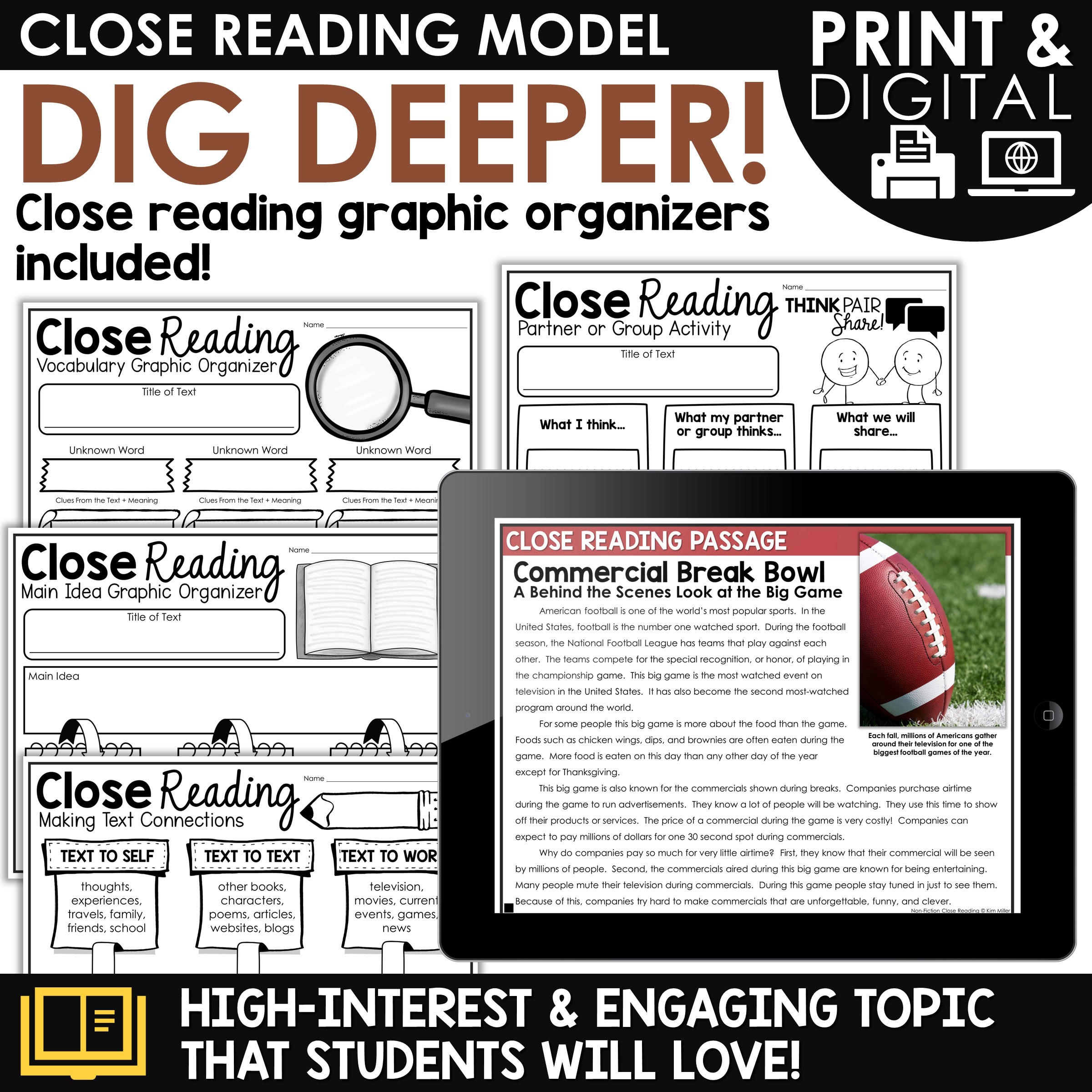 Super Bowl 2024 Football Reading Comprehension Passages Questions Close Reading A Love Of Teaching Kim Miller Super Bowl 2024 Football Reading Comprehension Passages Questions Close Reading A Love Of Teaching Kim Miller