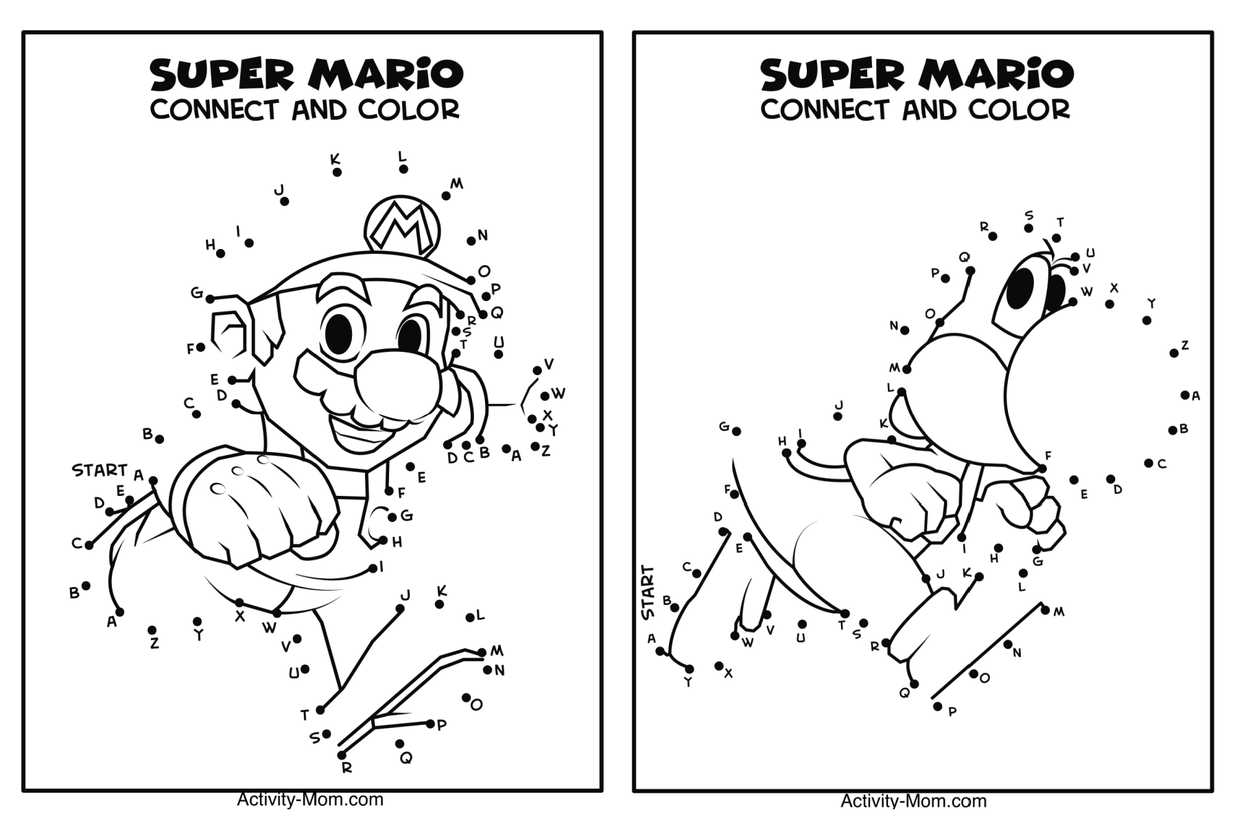 Mario Worksheets Printable
