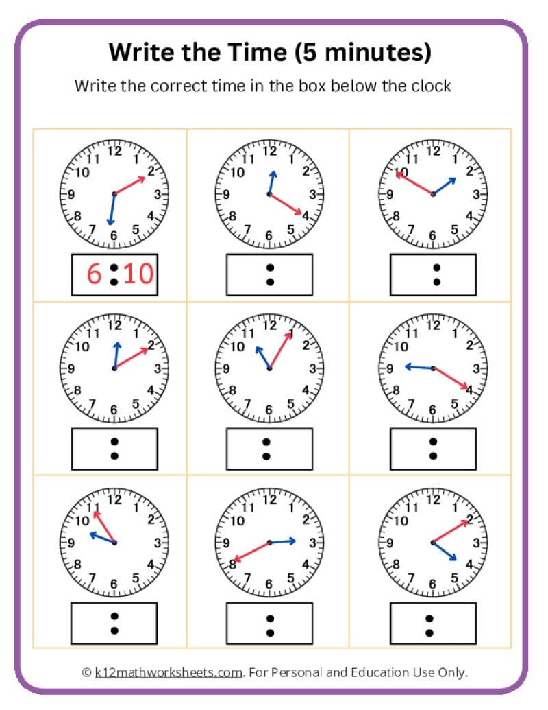 Telling Time Worksheets Telling Time Worksheets