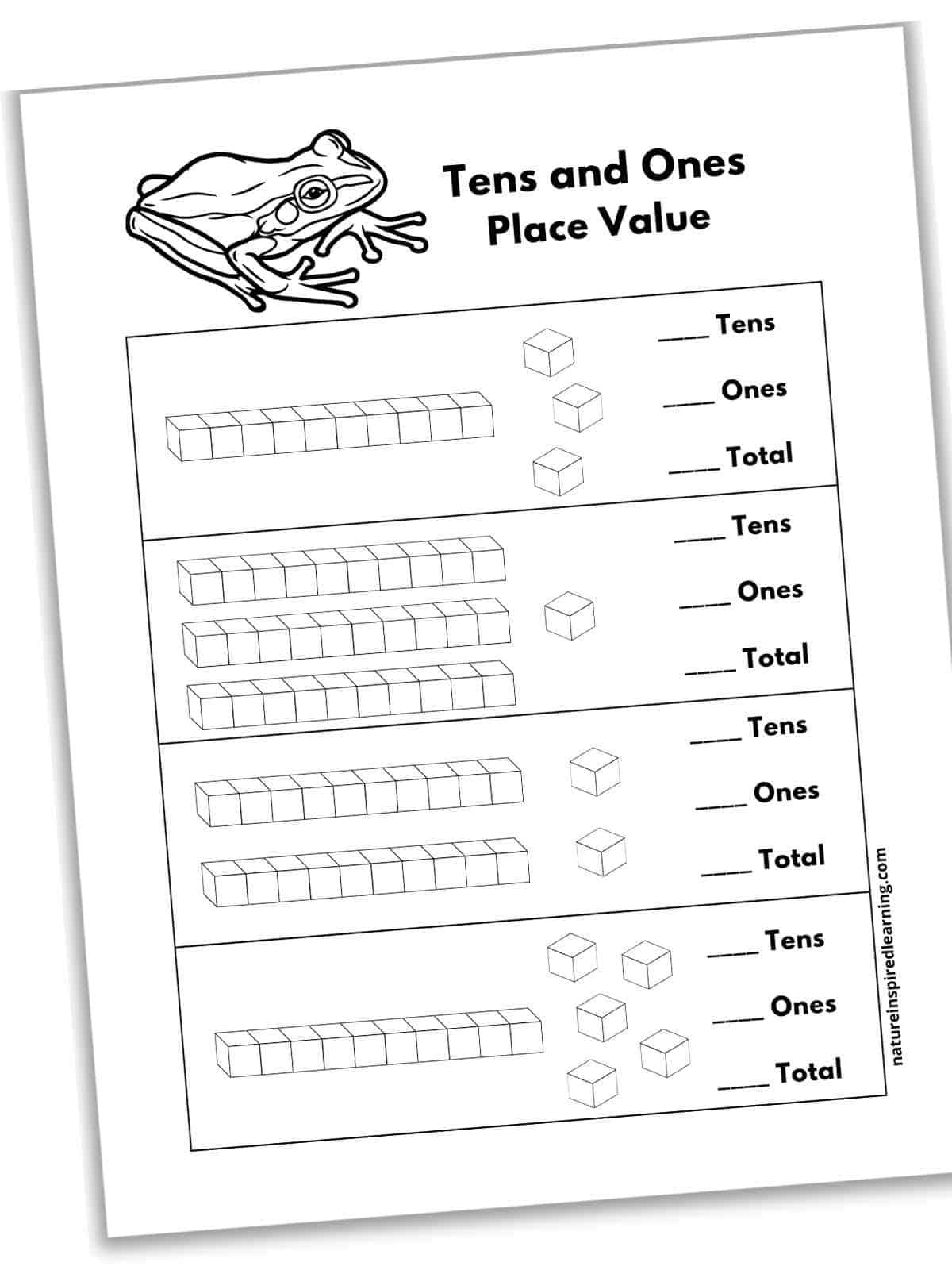 Tens And Ones Worksheets Free Nature Inspired Learning