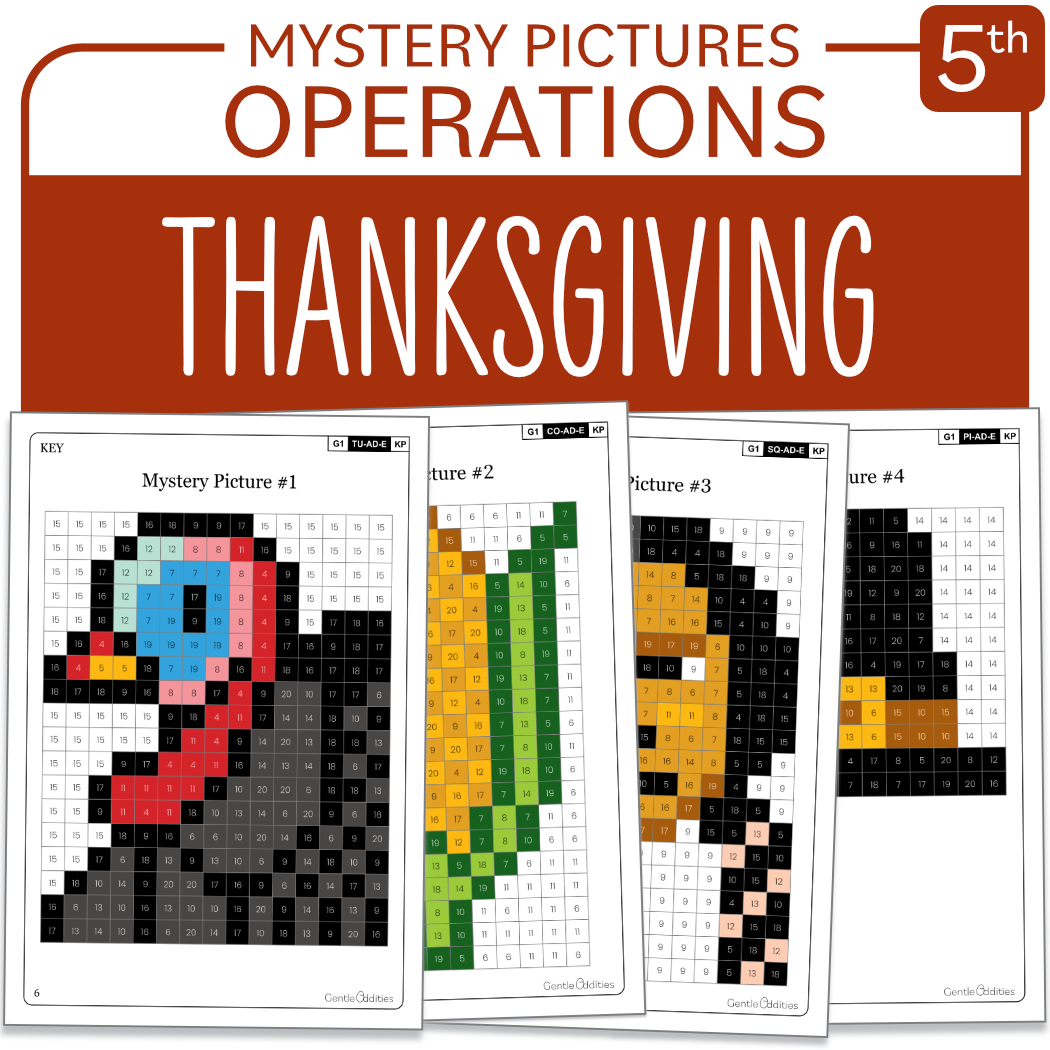 Thanksgiving Math Mystery Pictures Grade 5 Addition Subtraction Multiplication Division Made By Teachers Thanksgiving Math Mystery Pictures Grade 5 Addition Subtraction Multiplication Division Made By Teachers
