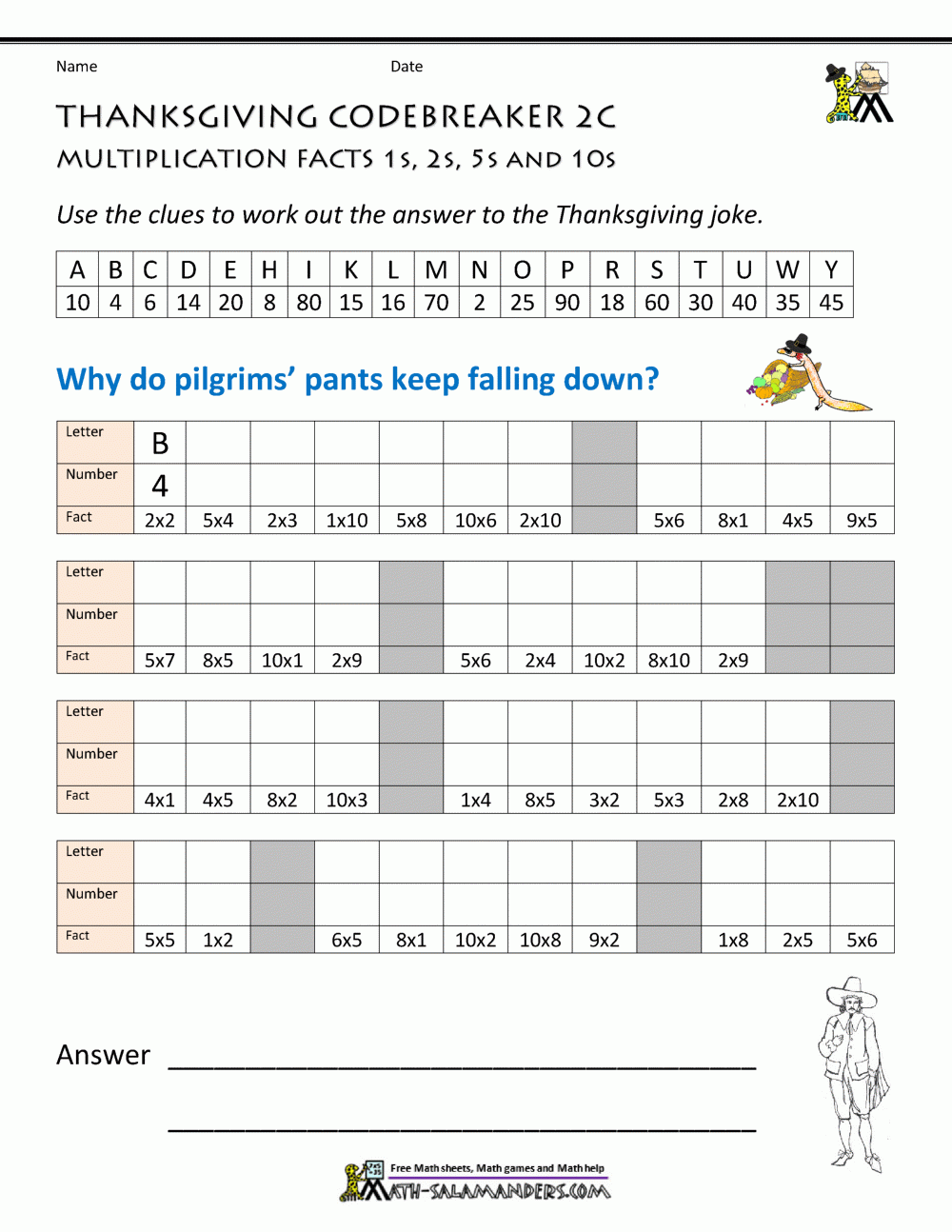 Thanksgiving Math Worksheets 2nd Grade Thanksgiving Math Worksheets 2nd Grade