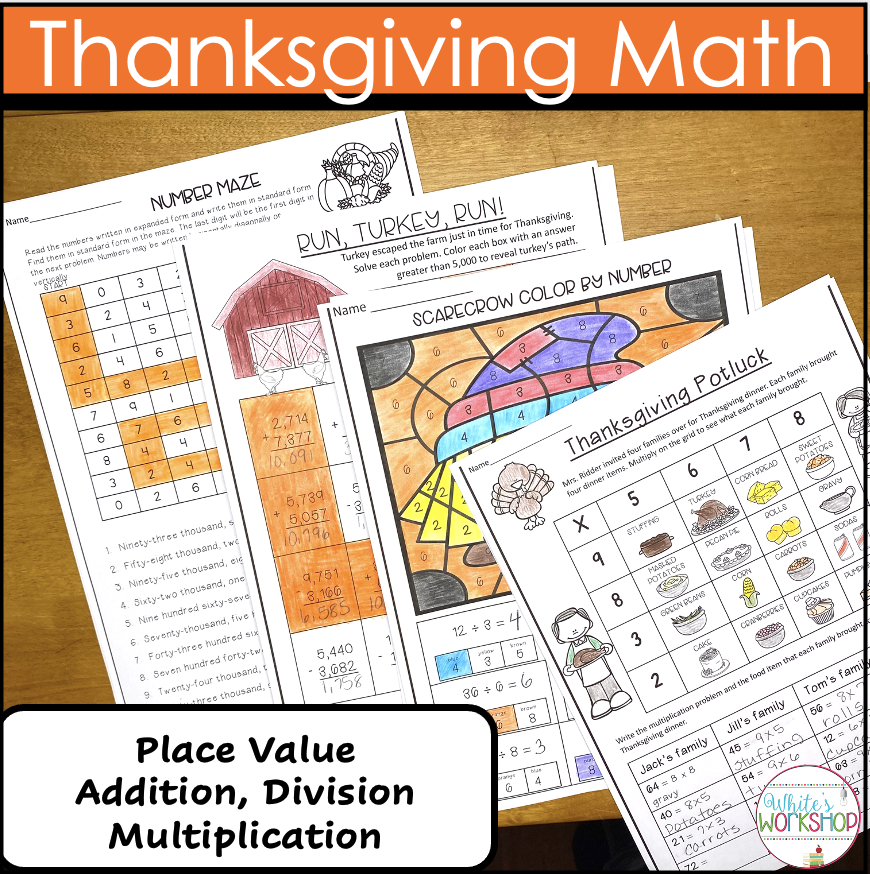Thanksgiving Math Worksheets Made By Teachers Thanksgiving Math Worksheets Made By Teachers