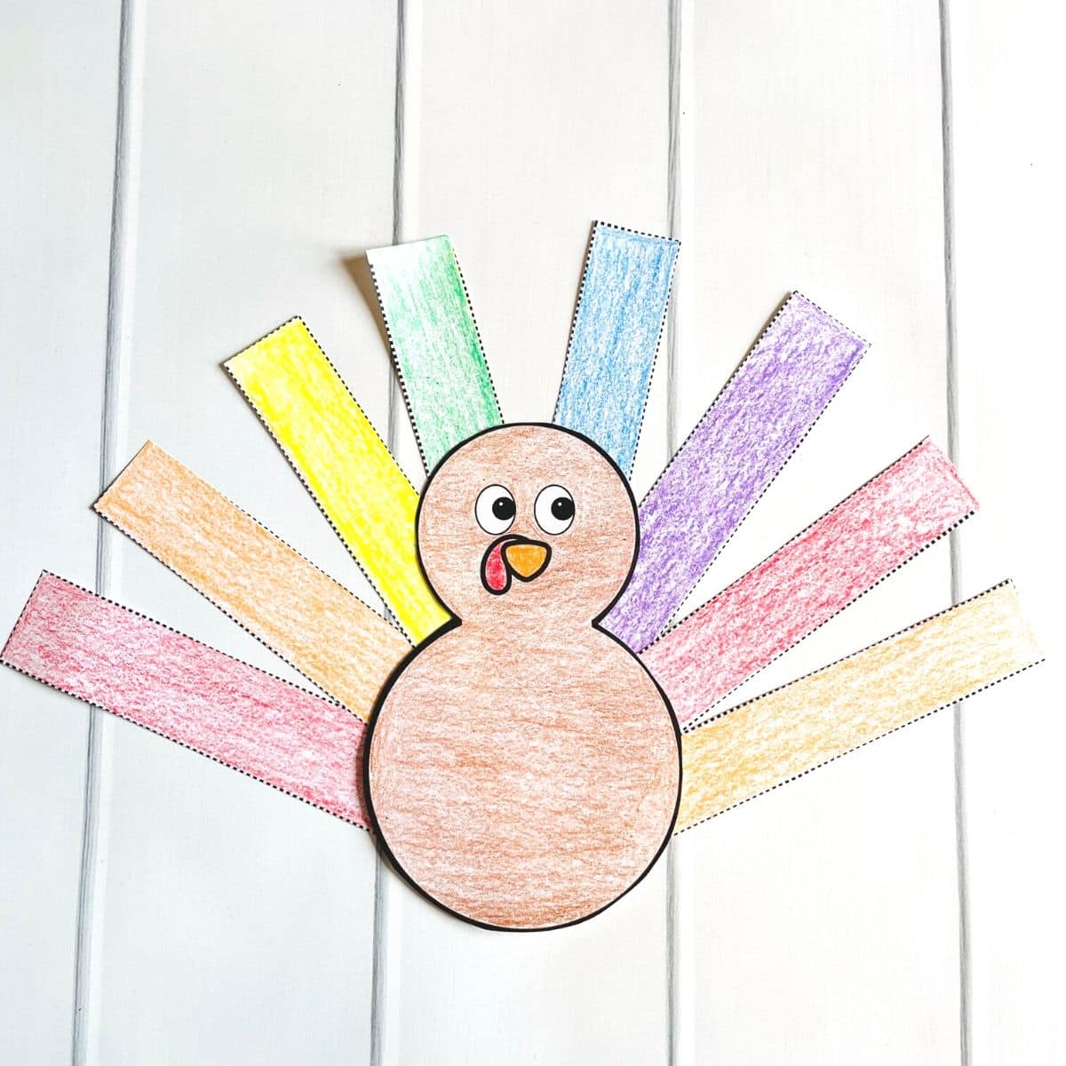 Thanksgiving Turkey Craft Printable Free Template 