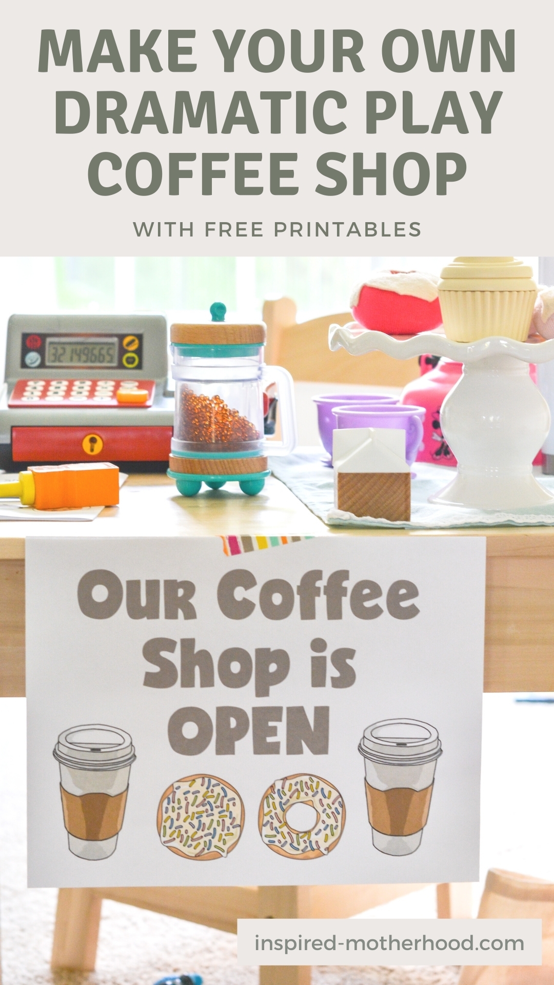 The BEST Dramatic Play Coffee Shop For Kids Free Printables 