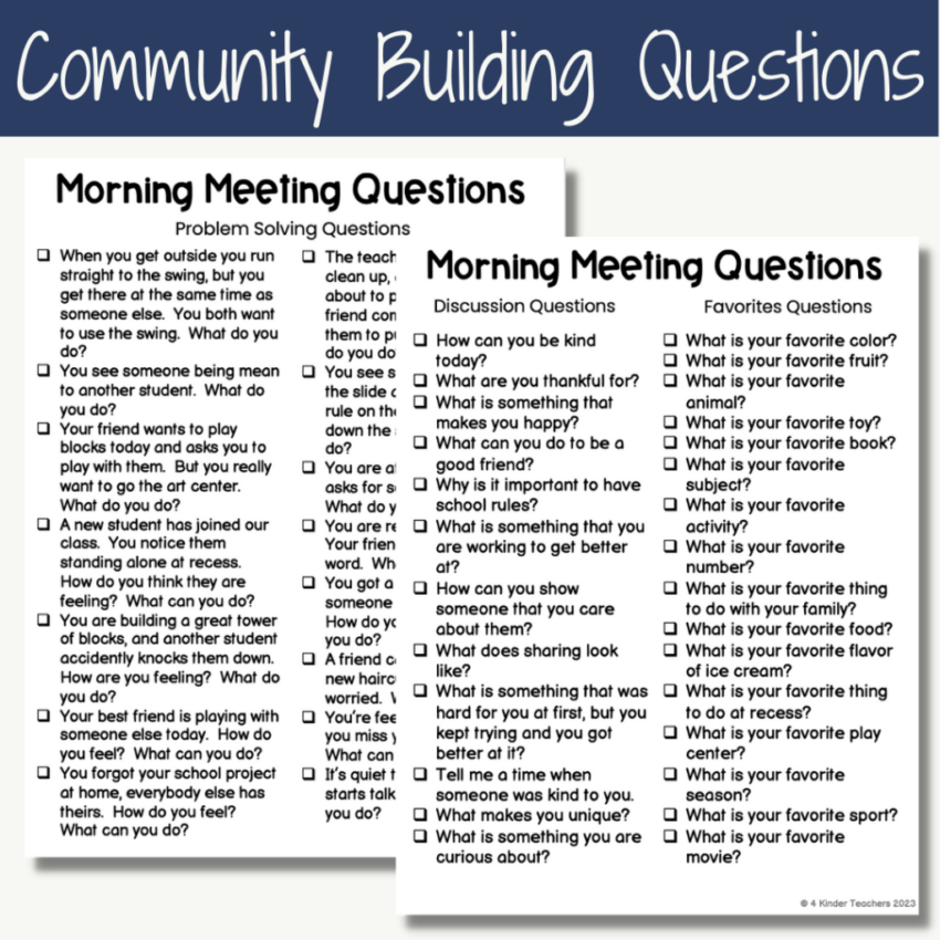 The Perfect Morning Meeting For Kindergarten 4 Kinder Teachers
