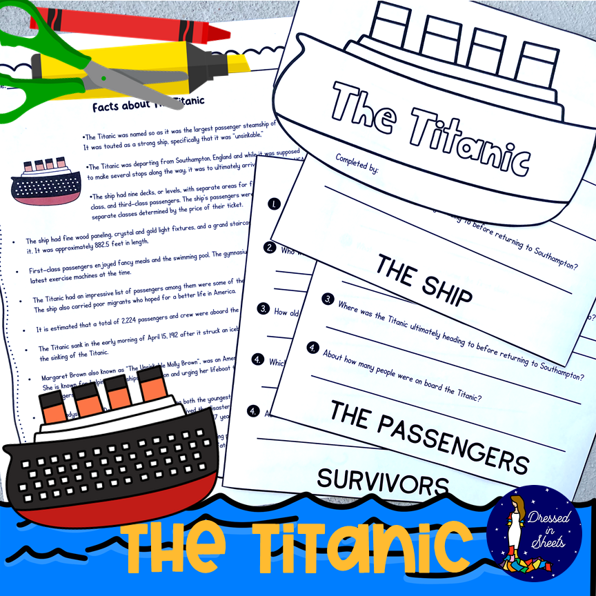 The Titanic Printables Made By Teachers