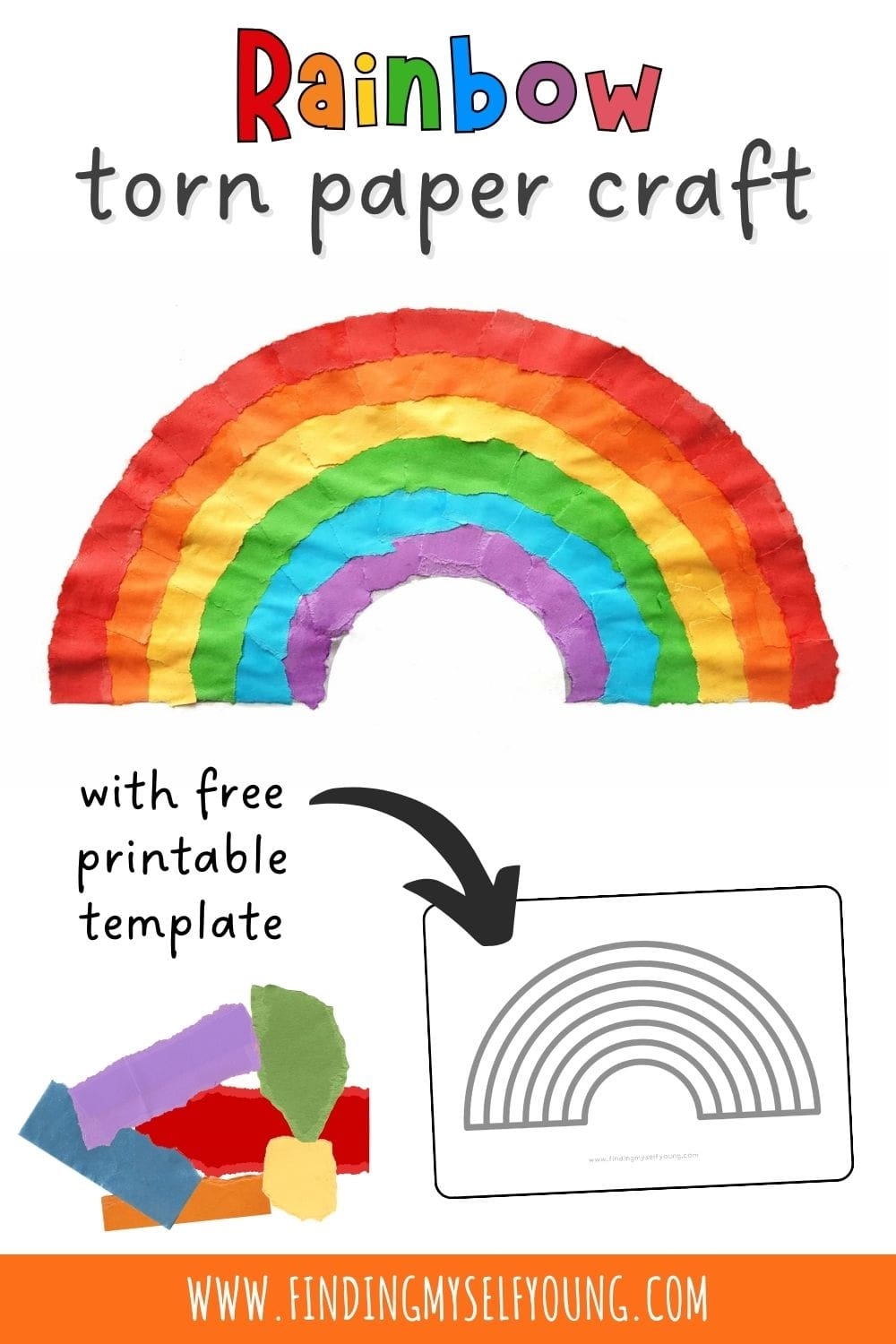 Torn Paper Rainbow Craft Free Printable Template Finding Myself Young Torn Paper Rainbow Craft Free Printable Template Finding Myself Young