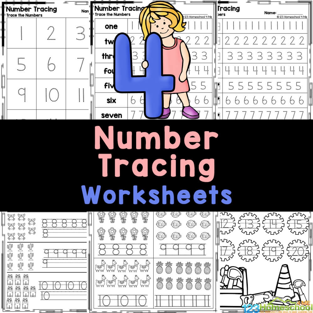Trace The Numbers 1 20 Free Printable Kindergarten Tracing Worksheet