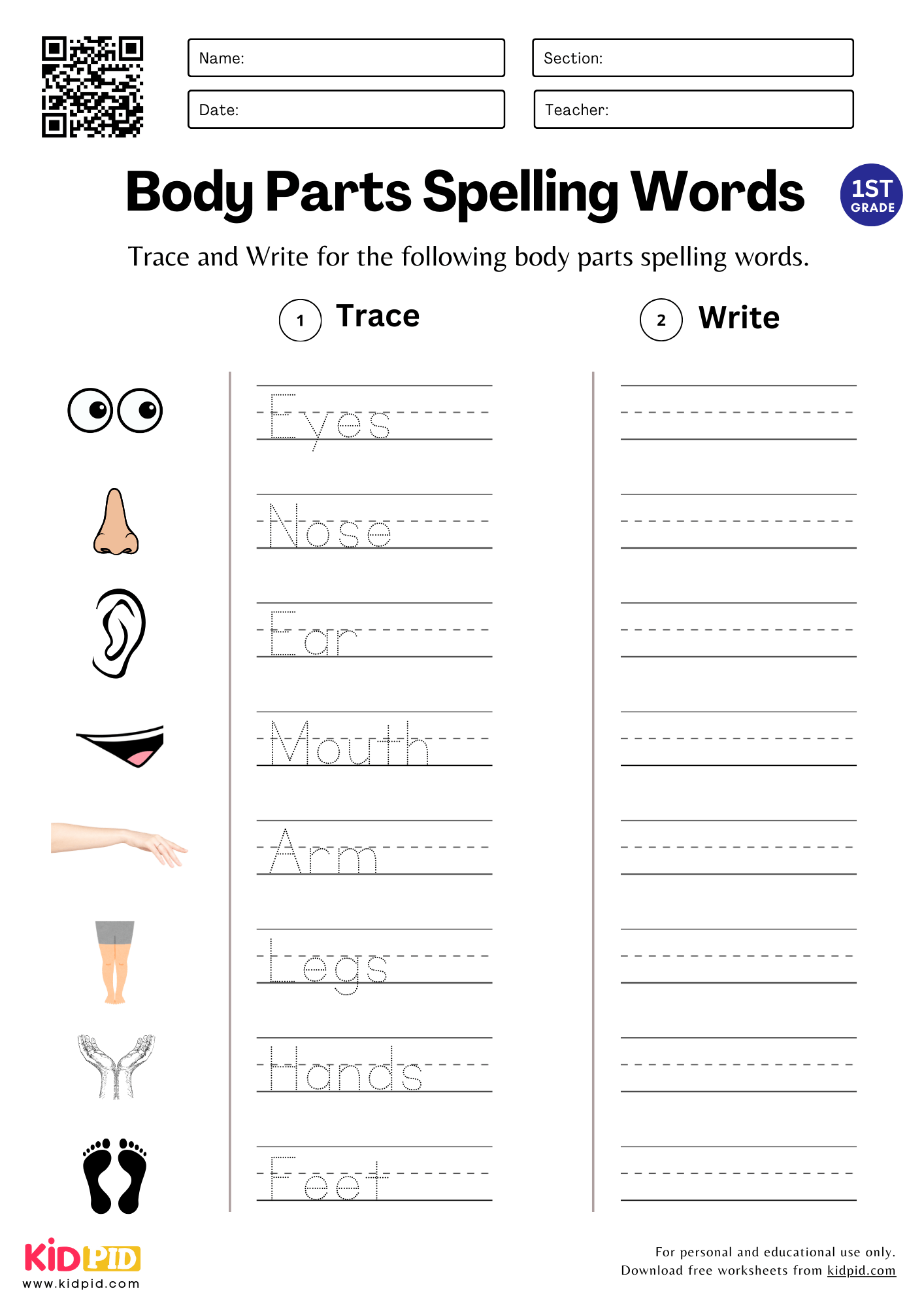 Writing Worksheets For Grade 1 Free