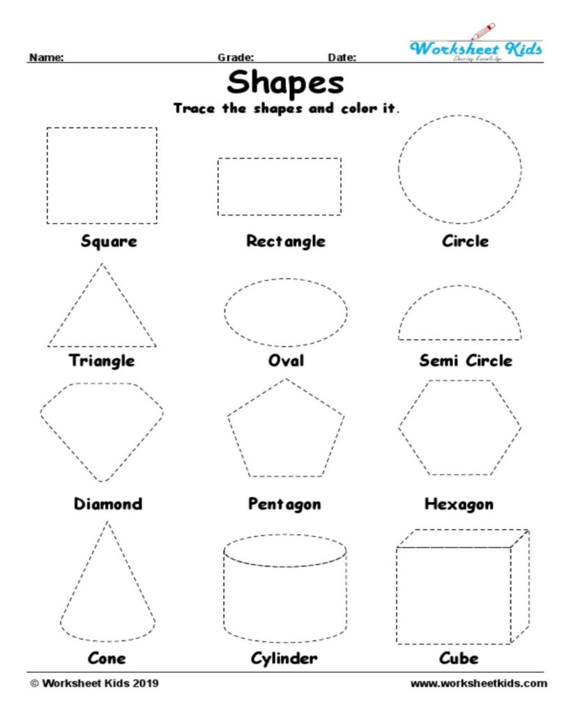 Tracing Shapes Printable Worksheets For Preschool 2D And 3D PDF Tracing Shapes Printable Worksheets For Preschool 2D And 3D PDF