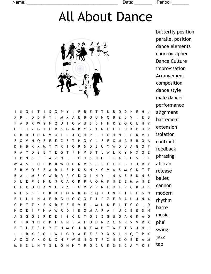 Types Of Dancing Worksheet WordMint Types Of Dancing Worksheet WordMint