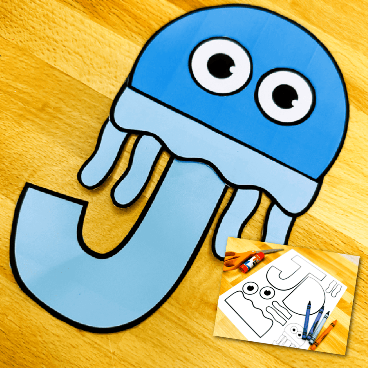 Uppercase Letter J Craft Free Printable Template Uppercase Letter J Craft Free Printable Template