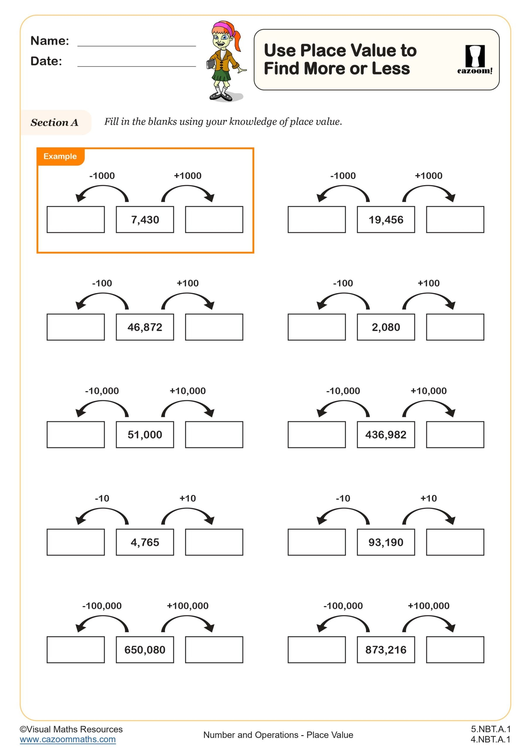 5th Grade Printable Place Value Worksheets