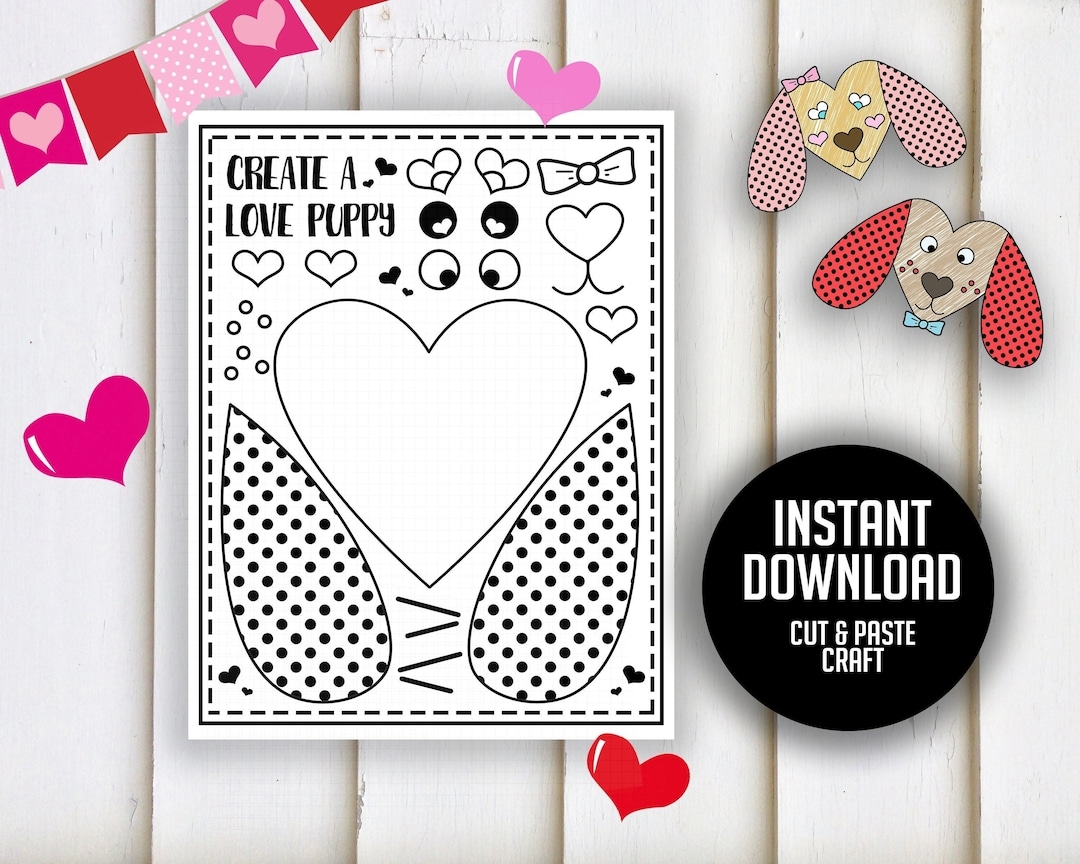 Valentine Cut And Paste Printable Valentine Cut And Paste Printable