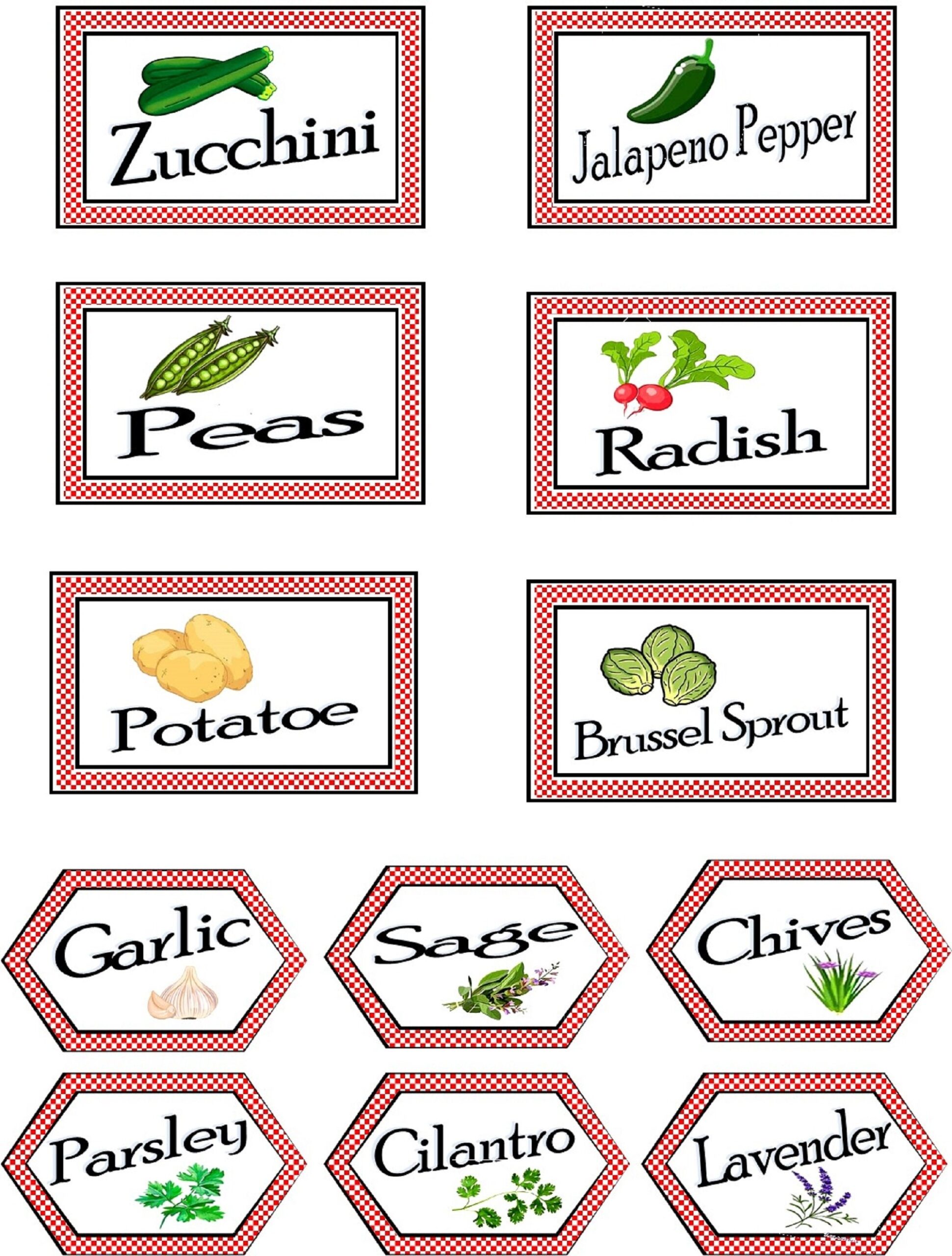 Vegetable Herb Garden Markers DIY Printable Plant Marker Worksheets Library