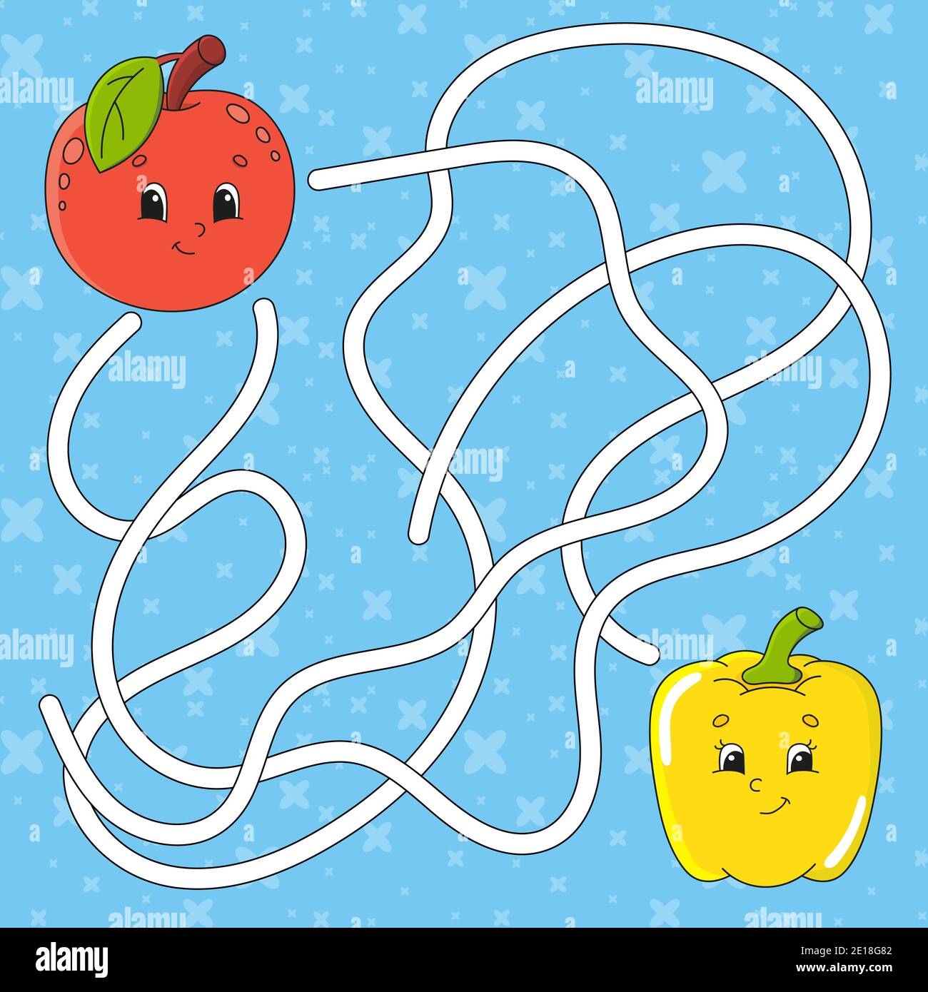 Vegetable Pepper Fruit Apple Maze Game For Kids Labyrinth Vegetable Pepper Fruit Apple Maze Game For Kids Labyrinth