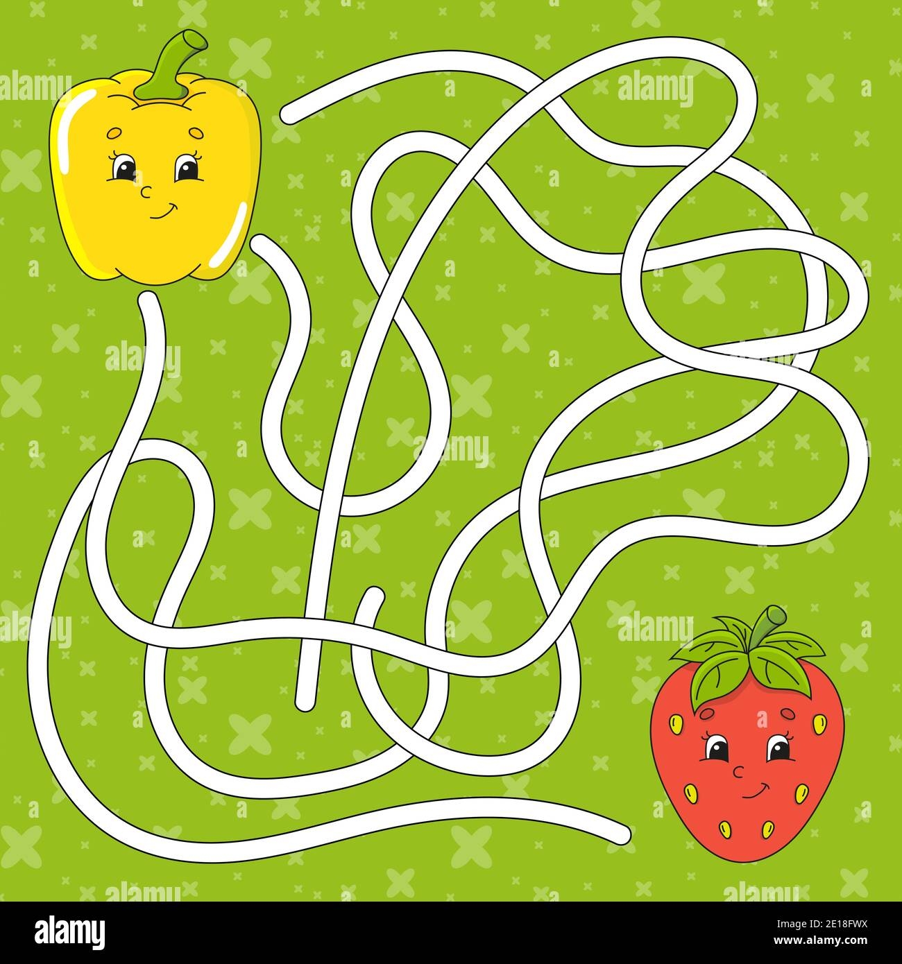 Vegetable Pepper Strawberry Maze Game For Kids Labyrinth Vegetable Pepper Strawberry Maze Game For Kids Labyrinth