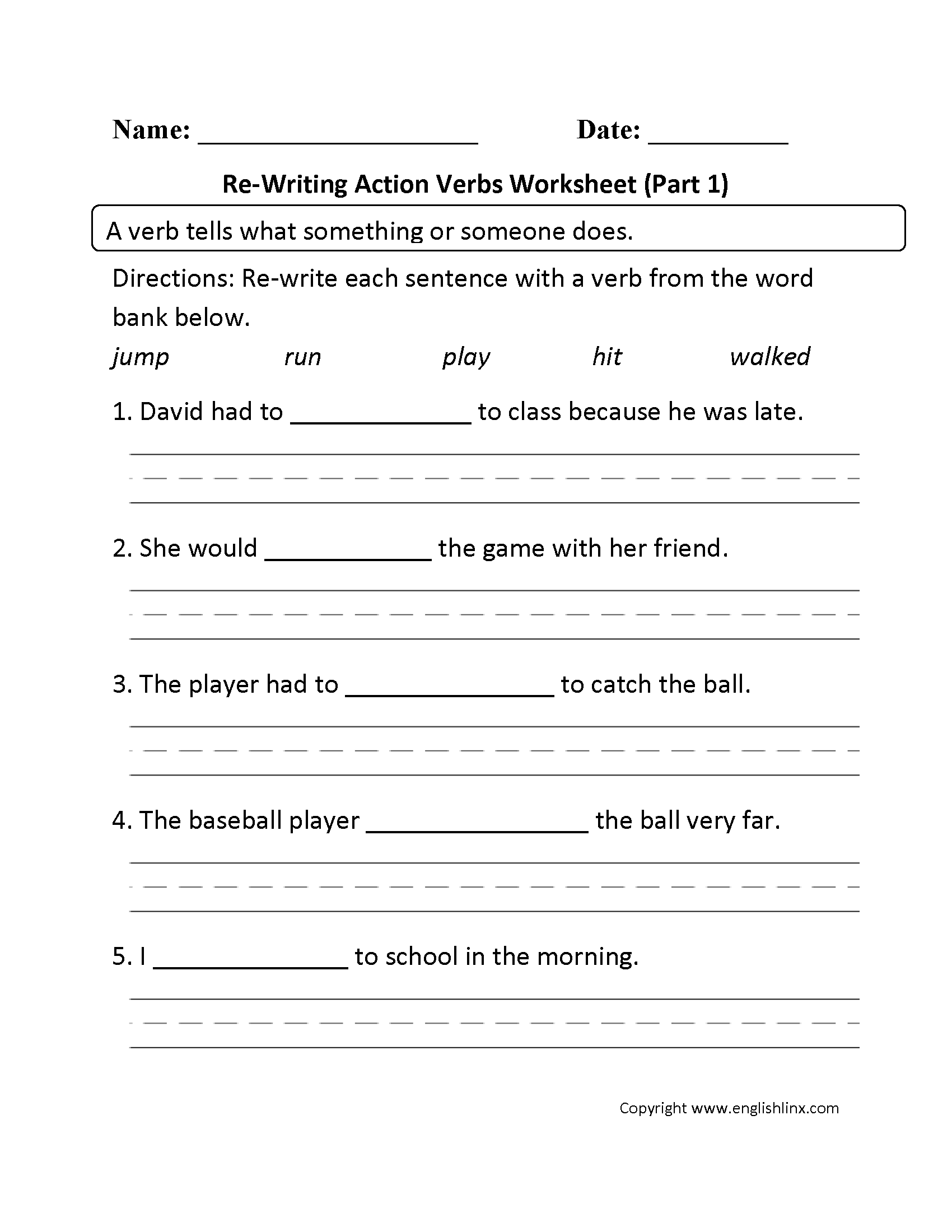 Verbs Worksheets Action Verbs Worksheets Verbs Worksheets Action Verbs Worksheets
