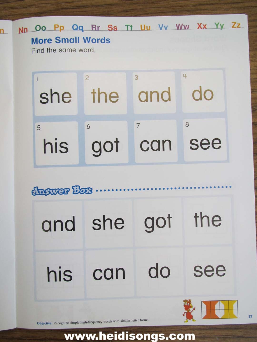 Versatiles Make A GREAT Independent Center Heidi Songs