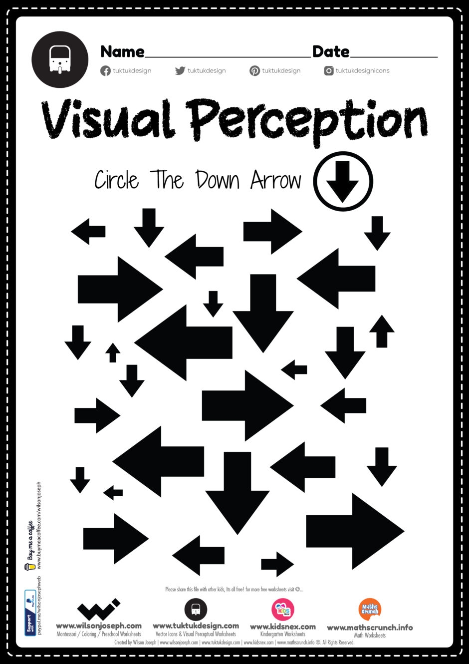Visual Closure Worksheet Perceptual Skills Free PDF